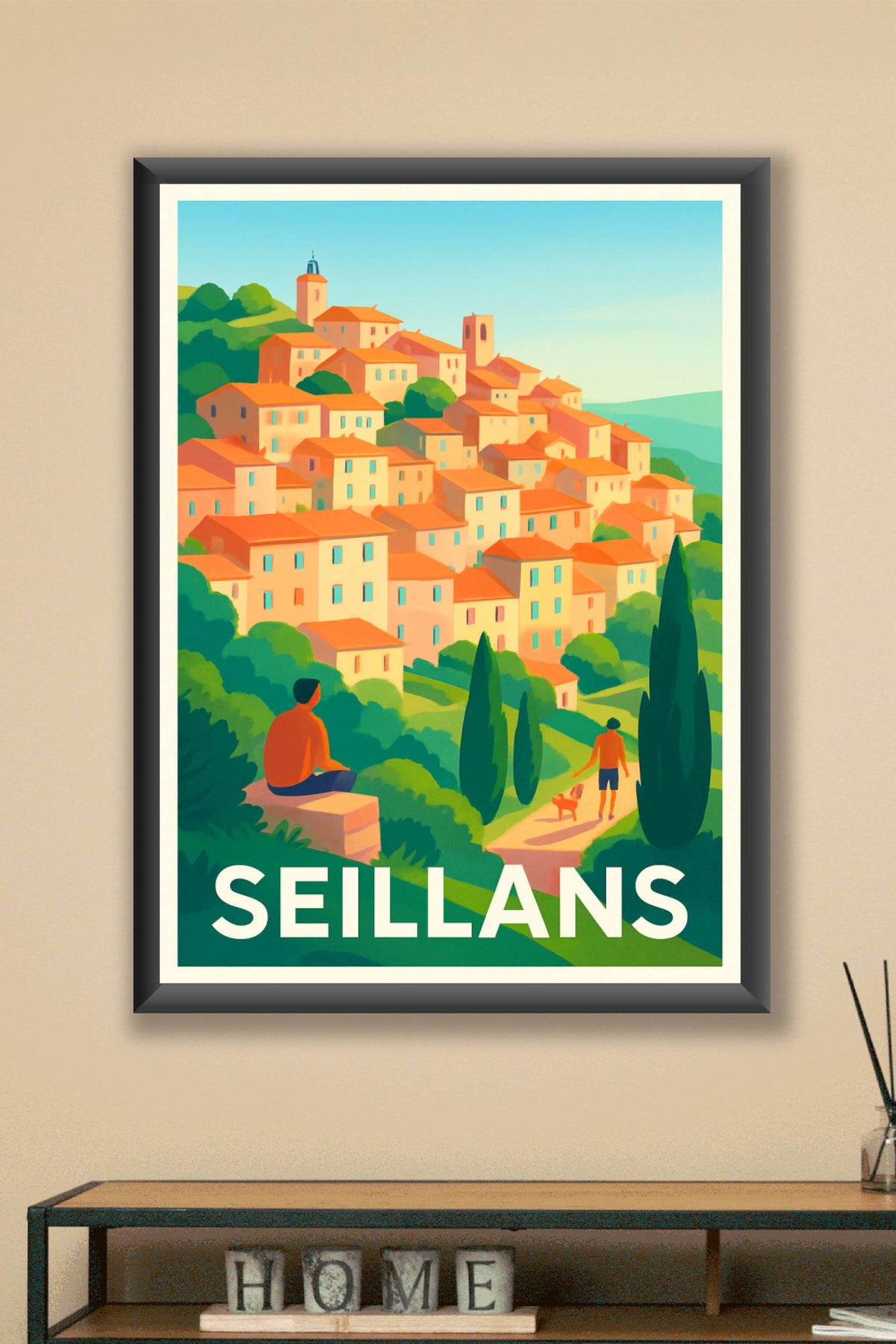 Affiche Seillans — Le charme provençal au cœur du village · poster d'art de Seillans