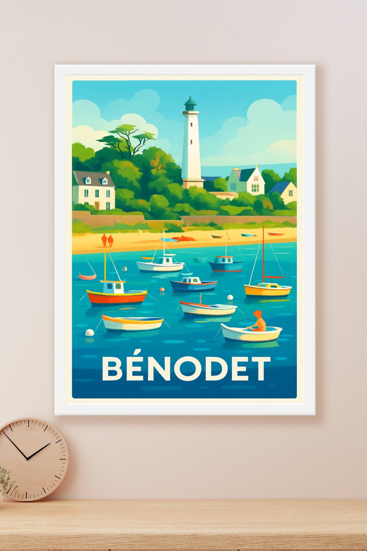 Affiche Bénodet — Charme côtier et lumière bretonne · poster d'art de Bénodet