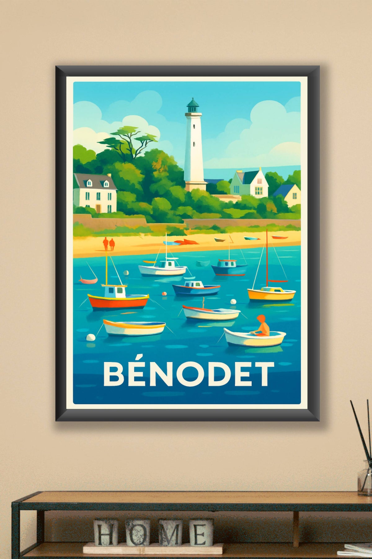 Affiche Bénodet — Charme côtier et lumière bretonne · poster d'art de Bénodet