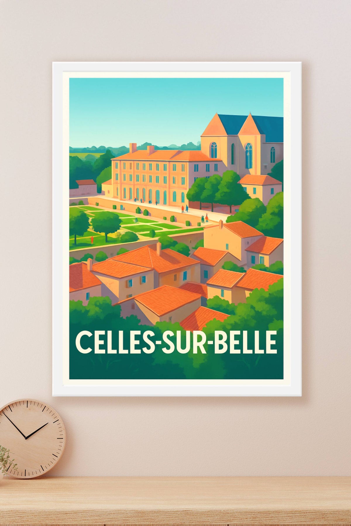 Affiche Celles-sur-Belle — Charme et douceur de la campagne française · poster d'art de Celles-sur-Belle
