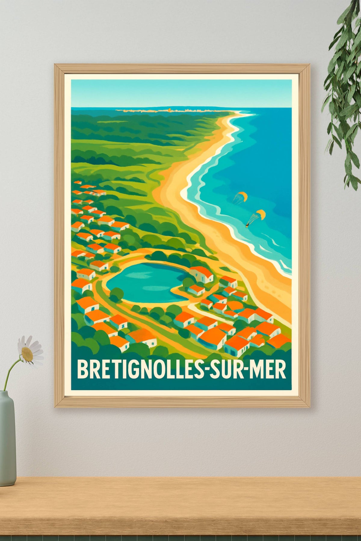 Affiche Bretignolles-sur-Mer — Charme Côte Atlantique · poster d'art de Bretignolles-sur-Mer