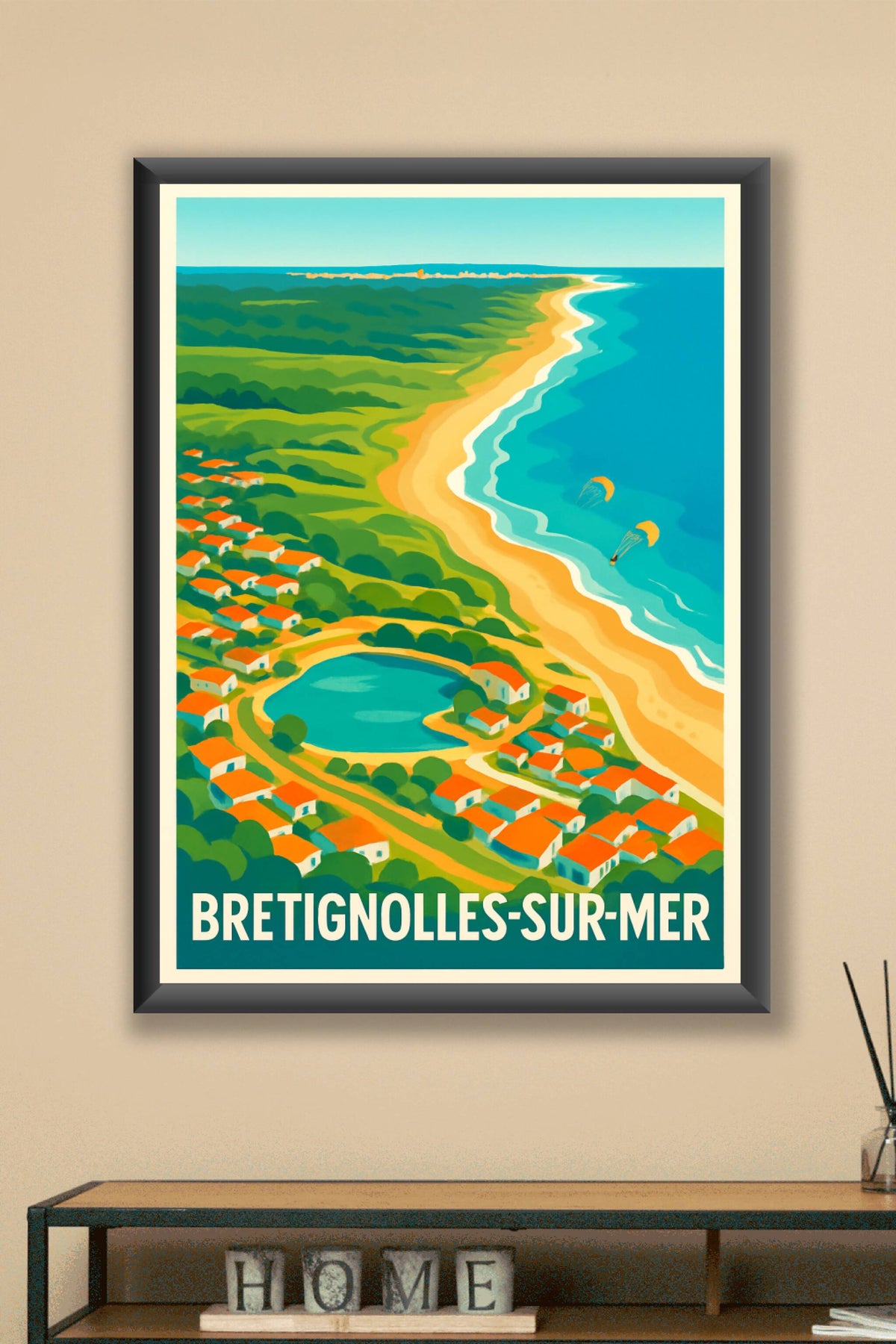 Affiche Bretignolles-sur-Mer — Charme Côte Atlantique · poster d'art de Bretignolles-sur-Mer