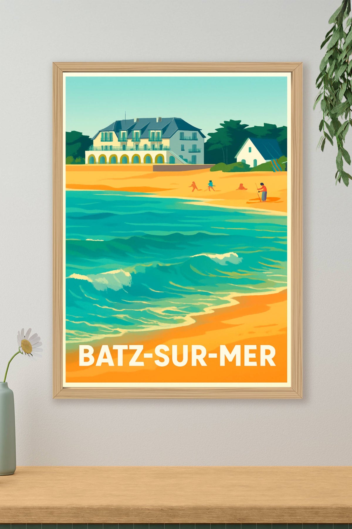Affiche Batz-sur-Mer — L'élégance de la côte Atlantique · poster d'art de Batz-sur-Mer