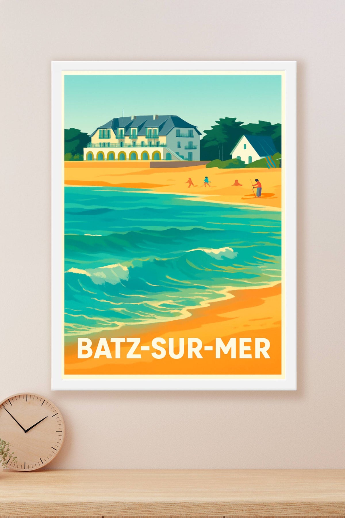Affiche Batz-sur-Mer — L'élégance de la côte Atlantique · poster d'art de Batz-sur-Mer