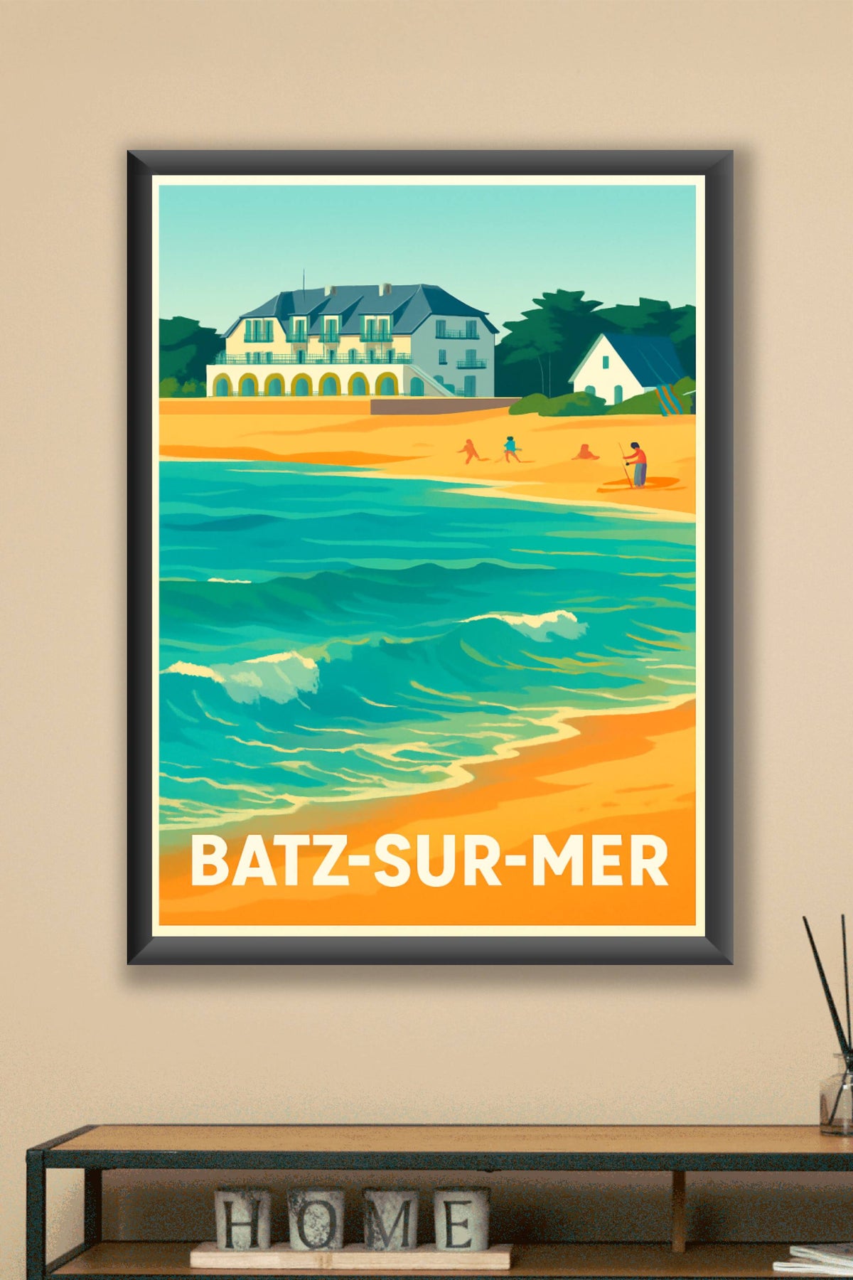 Affiche Batz-sur-Mer — L'élégance de la côte Atlantique · poster d'art de Batz-sur-Mer