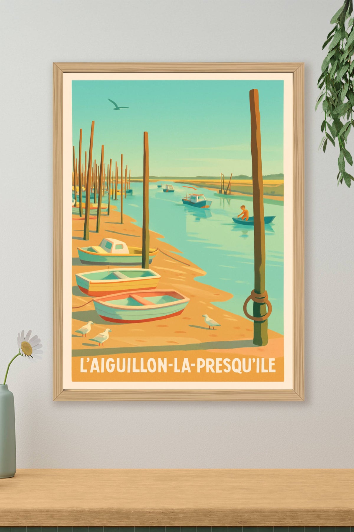 Affiche L'Aiguillon-la-Presqu'île — Évasion et douceur maritime · poster d'art de L'Aiguillon-la-Presqu'île
