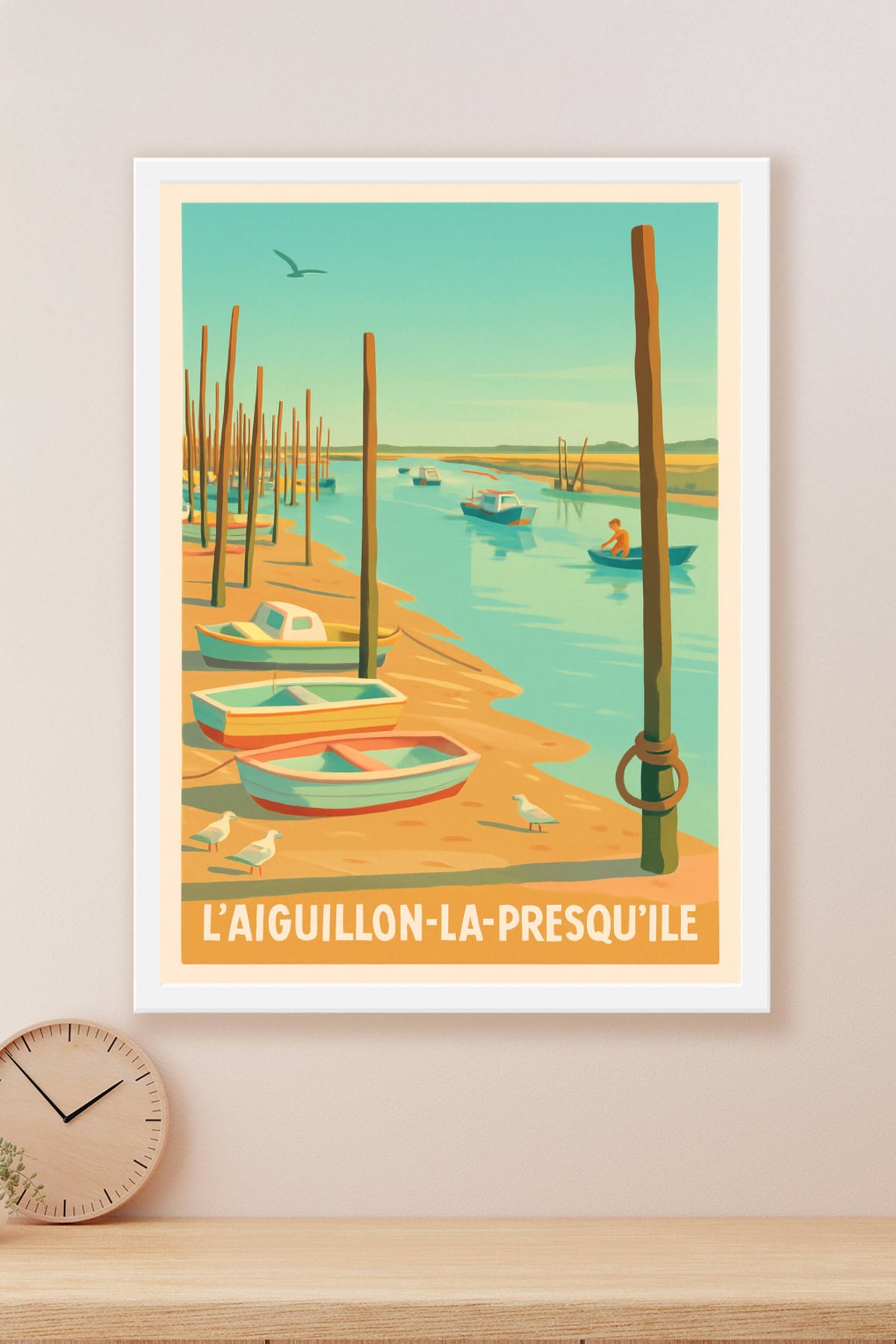 Affiche L'Aiguillon-la-Presqu'île — Évasion et douceur maritime · poster d'art de L'Aiguillon-la-Presqu'île
