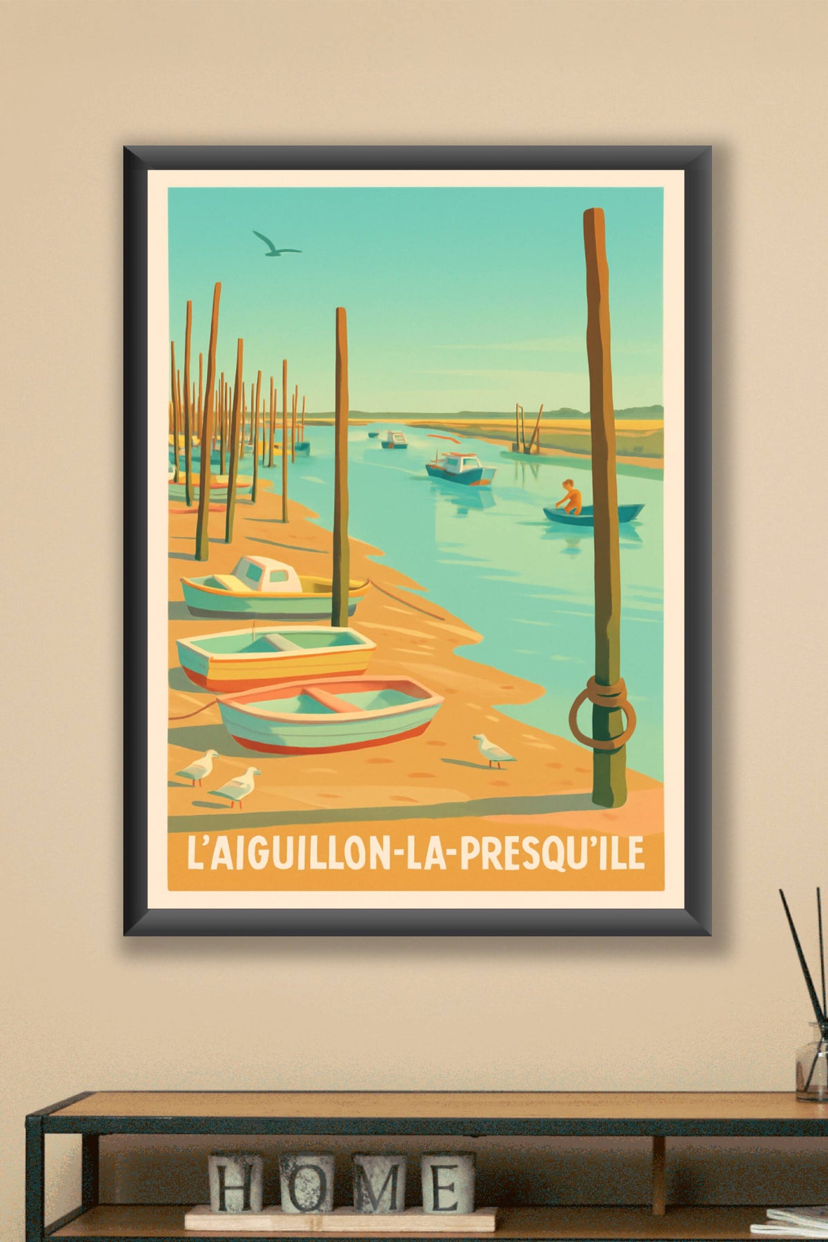 Affiche L'Aiguillon-la-Presqu'île — Évasion et douceur maritime · poster d'art de L'Aiguillon-la-Presqu'île