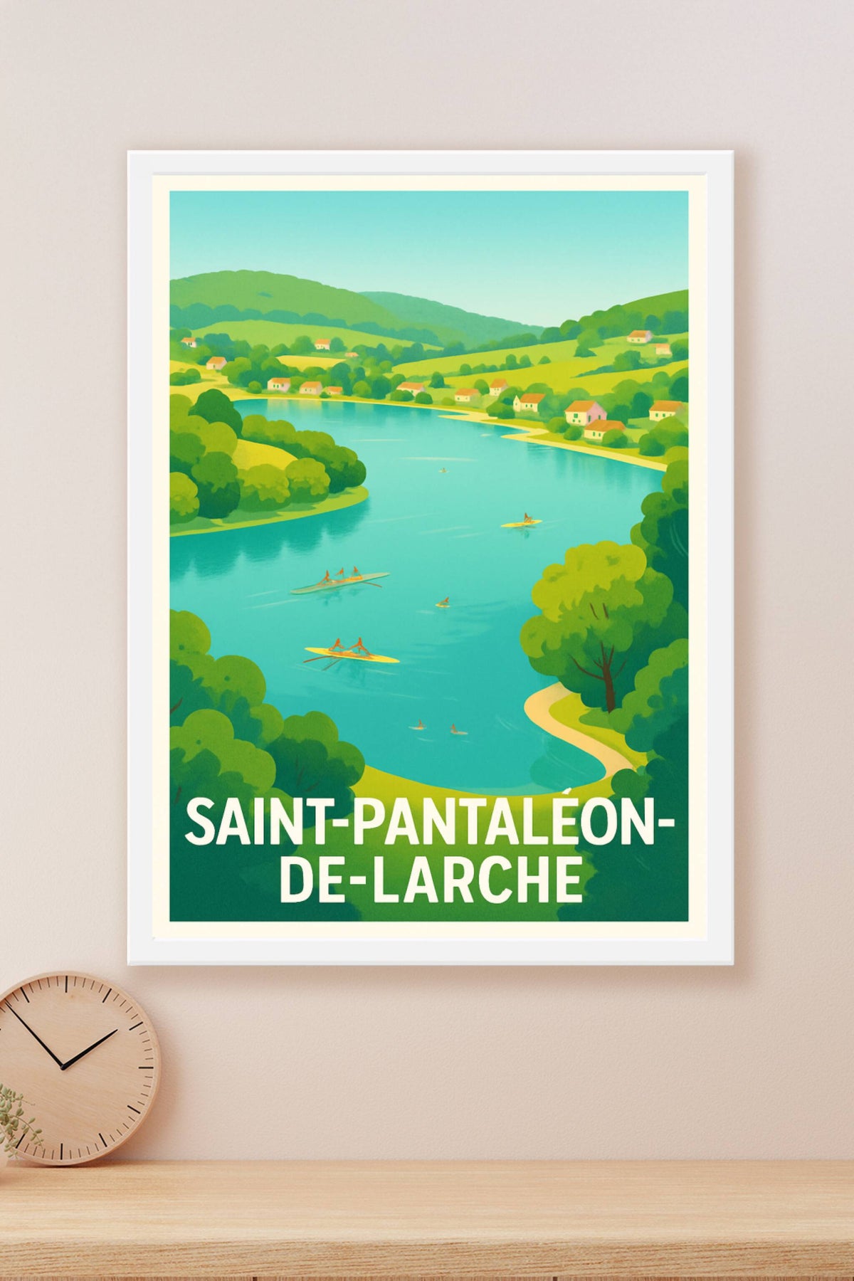 Affiche Saint-Pantaléon-de-Larche — Odyssée Nature et Aventure · poster d'art de Saint-Pantaléon-de-Larche