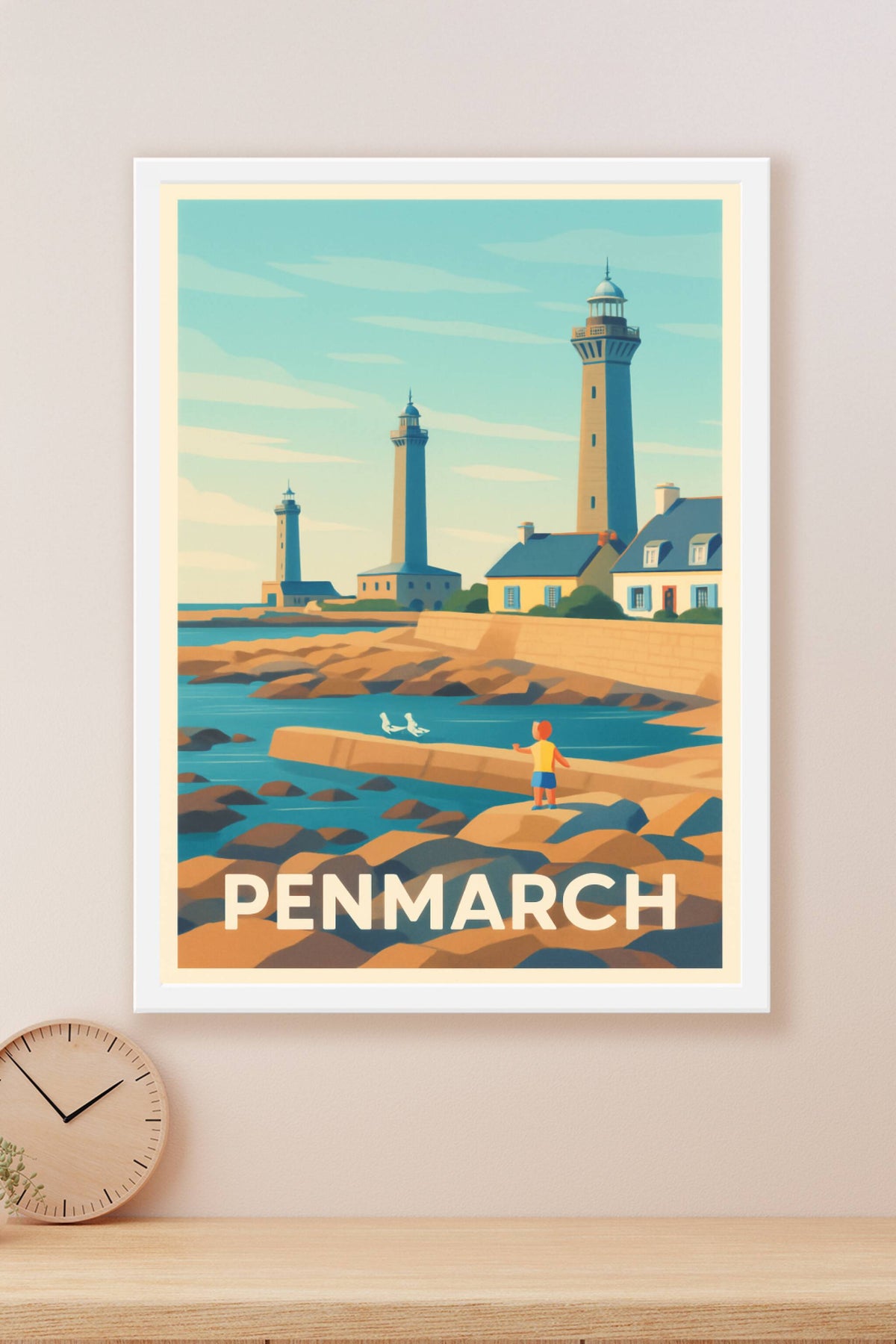 Affiche Penmarch — Charme côtier et phares emblématiques · poster d'art de Penmarch
