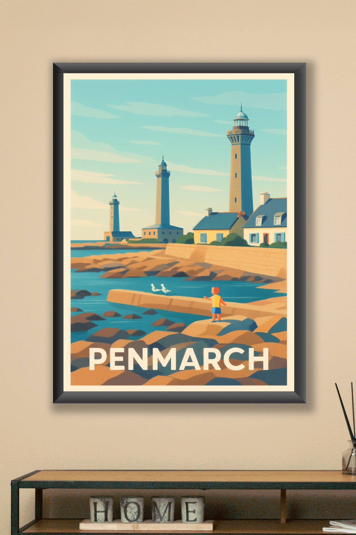Affiche Penmarch — Charme côtier et phares emblématiques · poster d'art de Penmarch