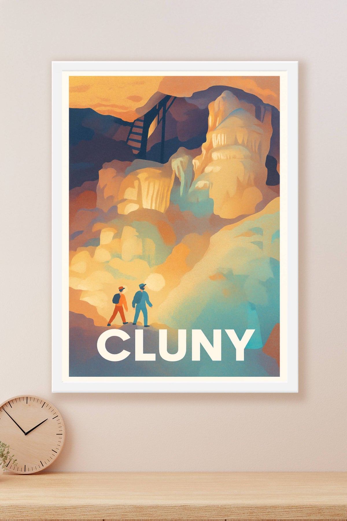 Affiche Cluny — Exploration et merveilles souterraines · poster d'art de Cluny