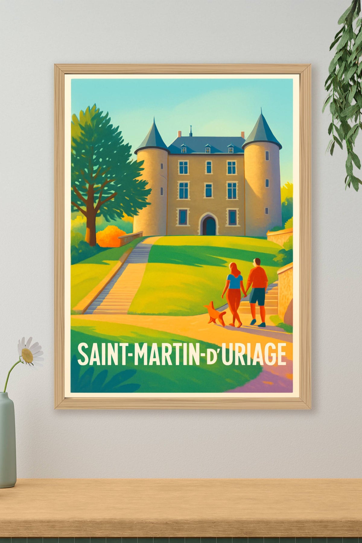 Affiche Saint-Martin-d'Uriage — Une balade au pied du château · poster d'art de Saint-Martin-d'Uriage