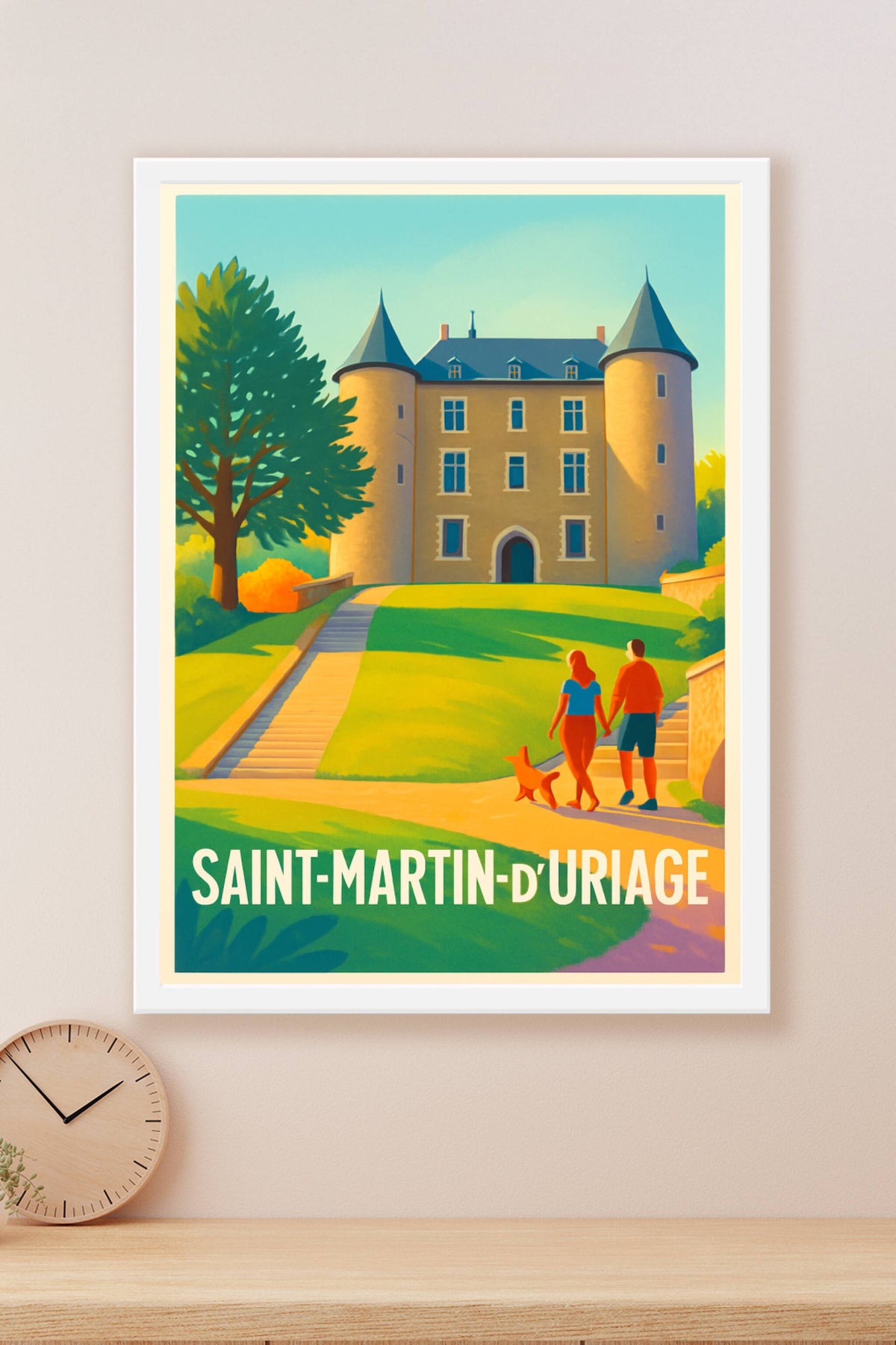 Affiche Saint-Martin-d'Uriage — Une balade au pied du château · poster d'art de Saint-Martin-d'Uriage