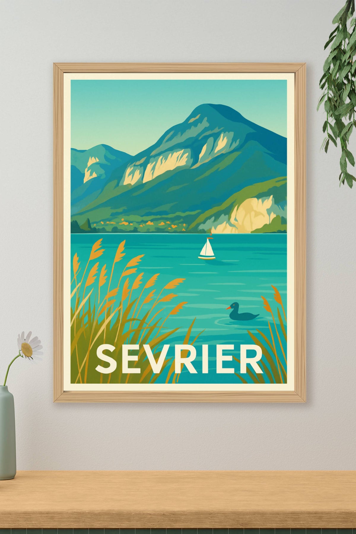Affiche Sevrier — Évasion au bord du lac d'Annecy · poster d'art de Sevrier