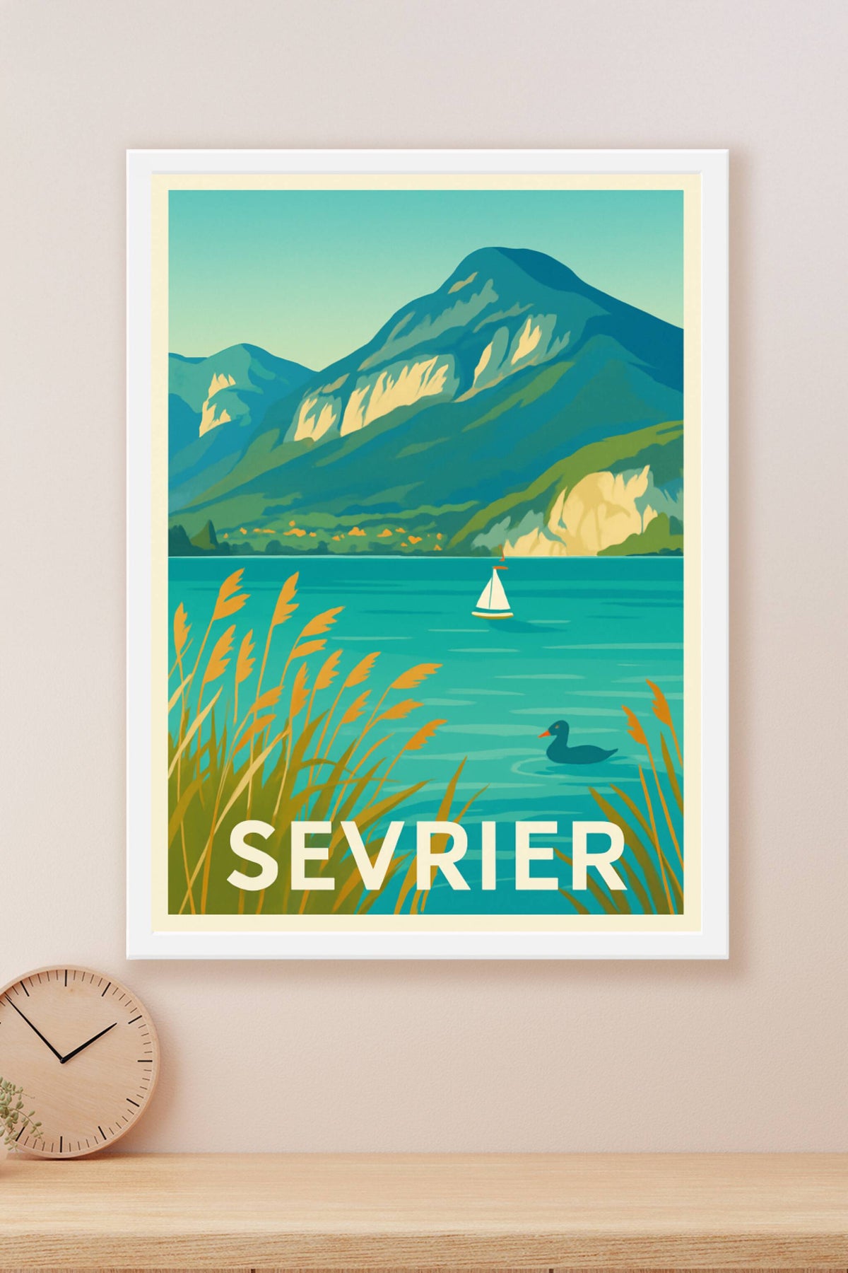 Affiche Sevrier — Évasion au bord du lac d'Annecy · poster d'art de Sevrier
