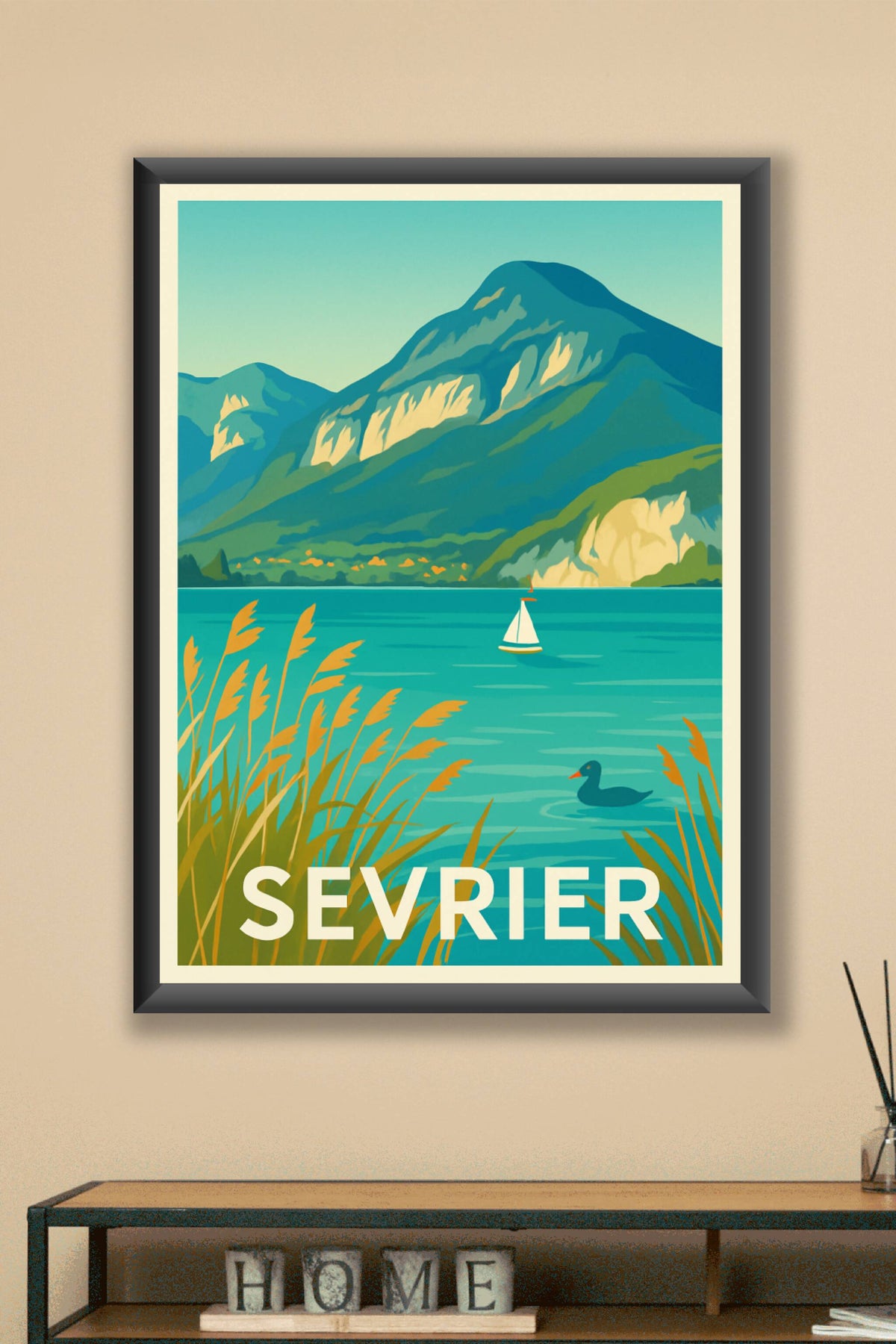 Affiche Sevrier — Évasion au bord du lac d'Annecy · poster d'art de Sevrier