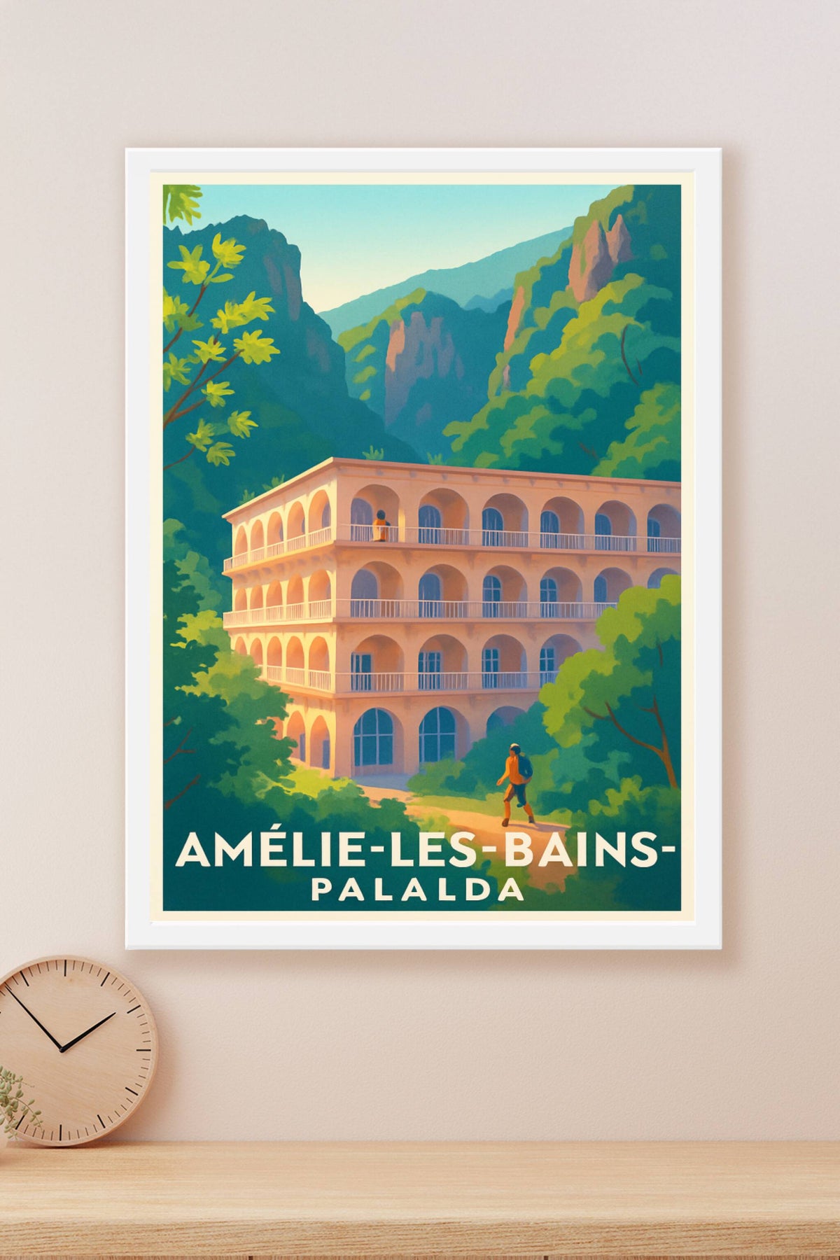 Affiche Amélie-les-Bains — Découvrez le charme de Palalda · poster d'art de Amélie-les-Bains