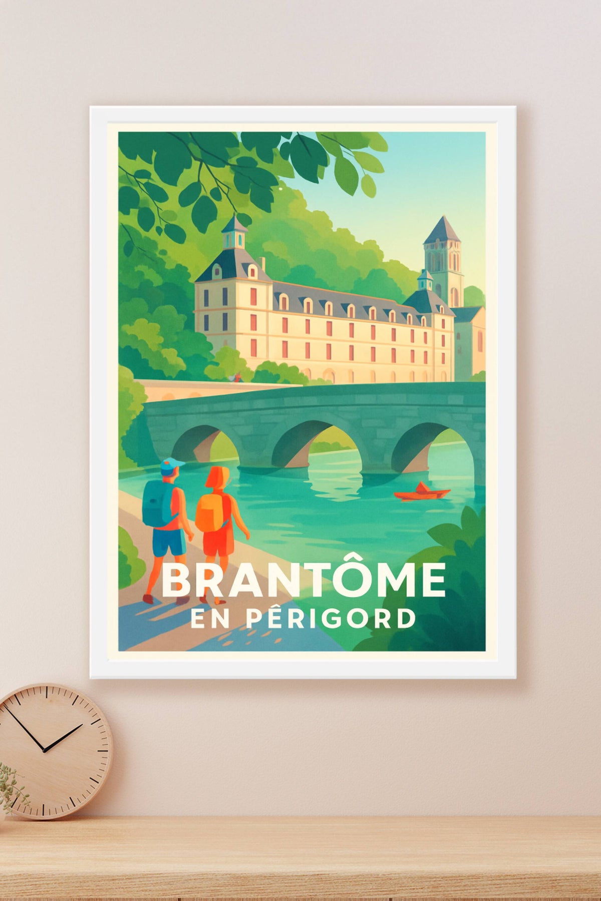 Affiche Brantôme — L'élégance au fil de l'eau en Périgord · poster d'art de Brantôme