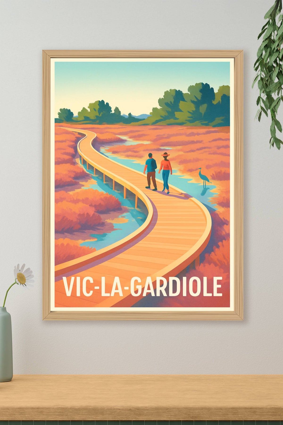 Affiche Vic-la-Gardiole — Balade au cœur de la nature préservée · poster d'art de Vic-la-Gardiole