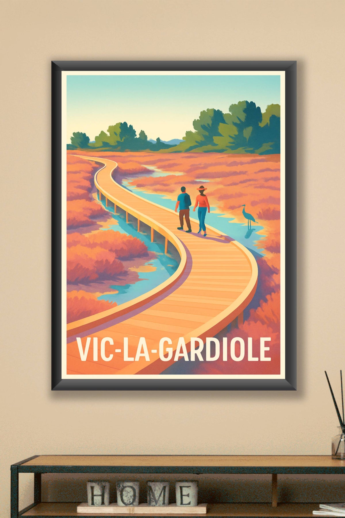 Affiche Vic-la-Gardiole — Balade au cœur de la nature préservée · poster d'art de Vic-la-Gardiole