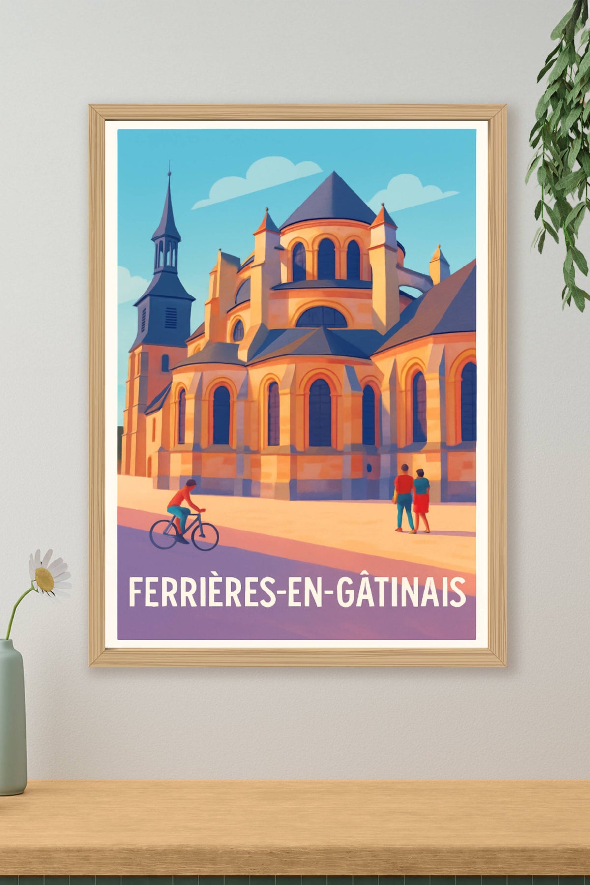Affiche Ferrières-en-Gâtinais — Un joyau architectural au cœur du Gâtinais · poster d'art de Ferrières-en-Gâtinais