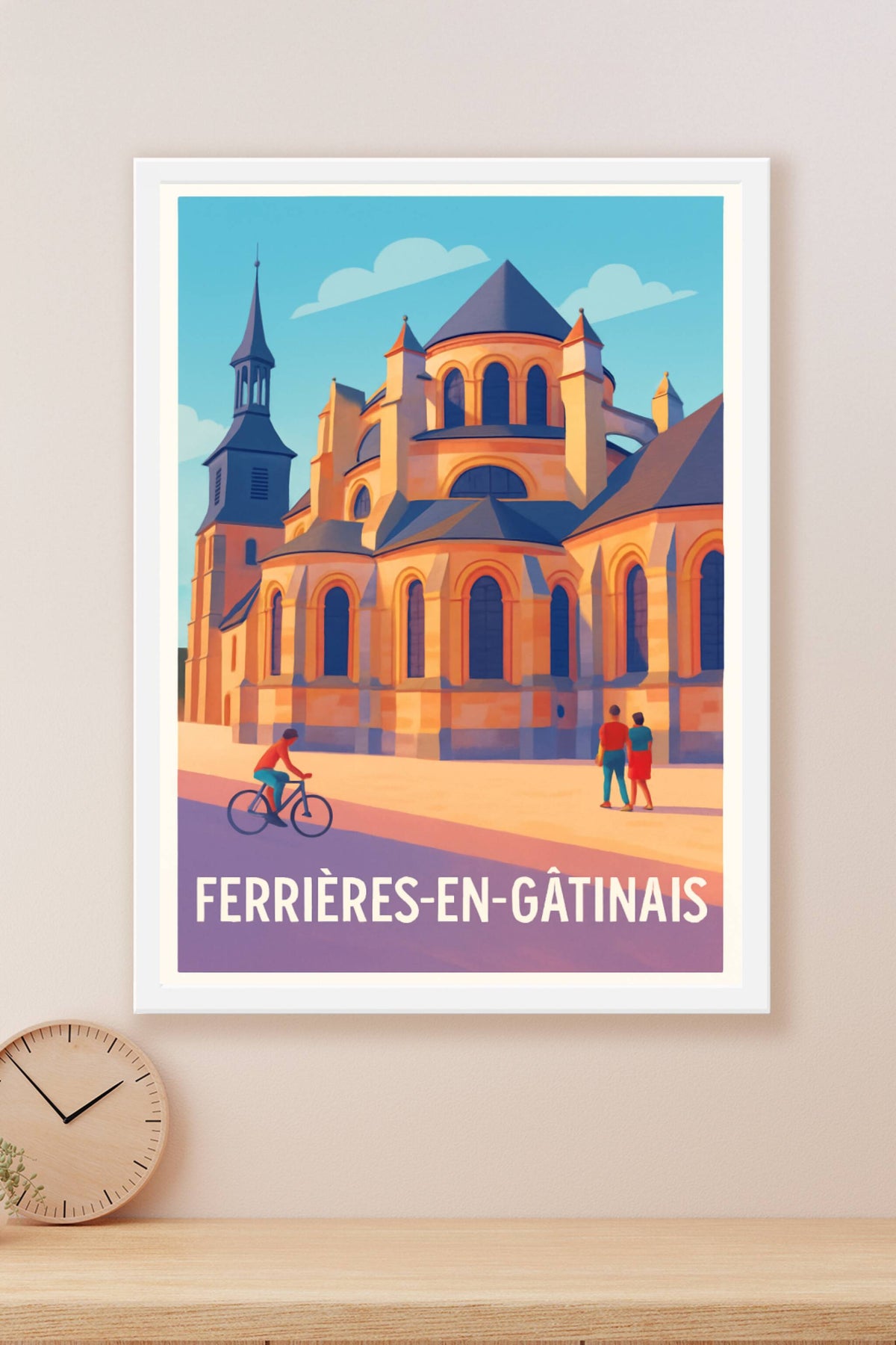 Affiche Ferrières-en-Gâtinais — Un joyau architectural au cœur du Gâtinais · poster d'art de Ferrières-en-Gâtinais