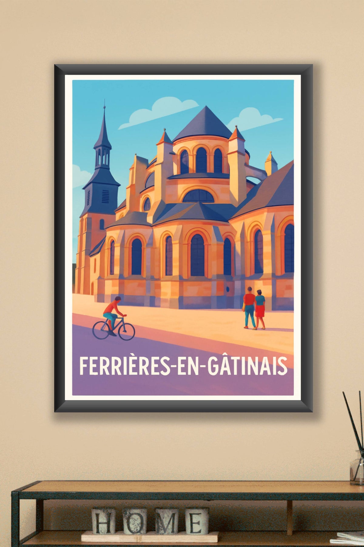 Affiche Ferrières-en-Gâtinais — Un joyau architectural au cœur du Gâtinais · poster d'art de Ferrières-en-Gâtinais
