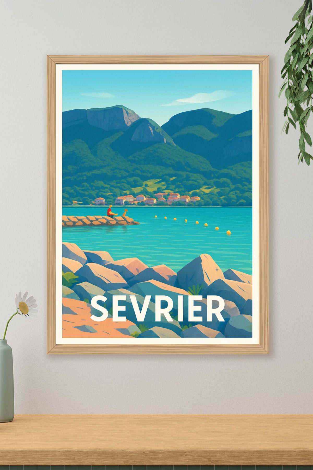 Affiche Sevrier — Tranquillité au bord du lac · poster d'art de Sevrier