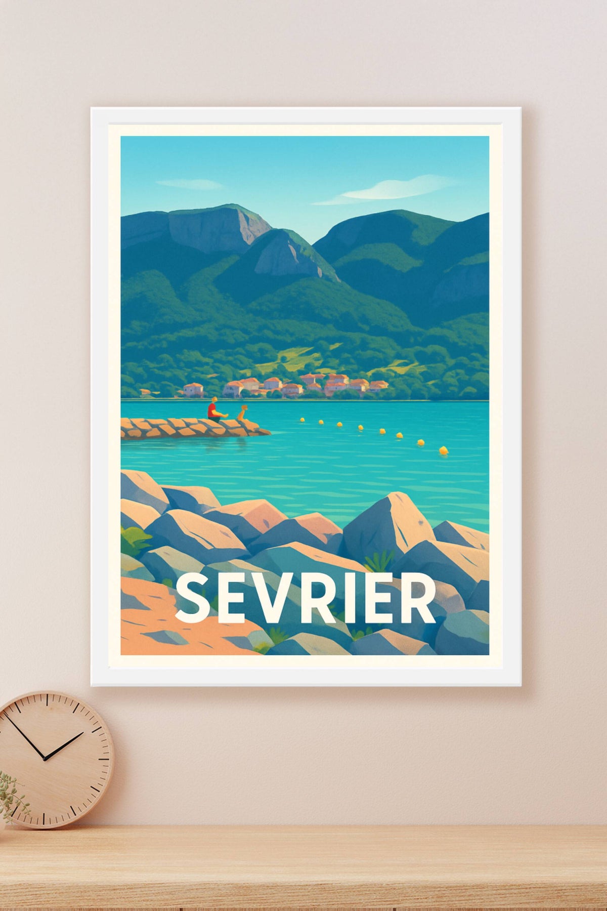 Affiche Sevrier — Tranquillité au bord du lac · poster d'art de Sevrier