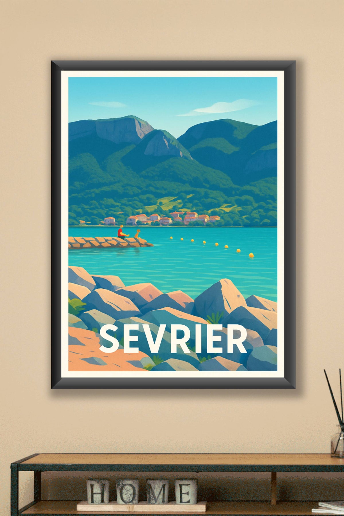 Affiche Sevrier — Tranquillité au bord du lac · poster d'art de Sevrier