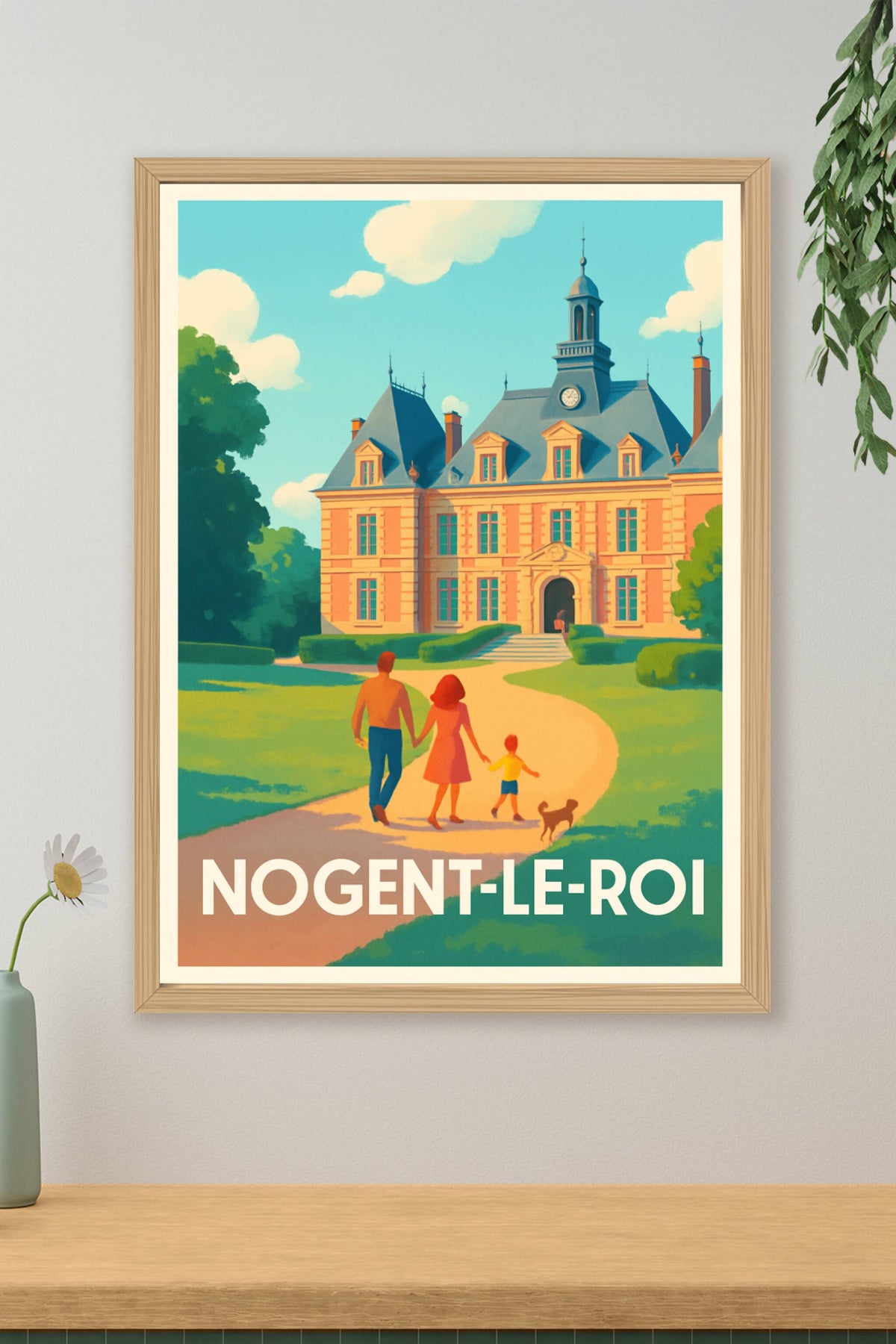 Affiche Nogent-le-Roi — Charme et Sérénité au Château · poster d'art de Nogent-le-Roi