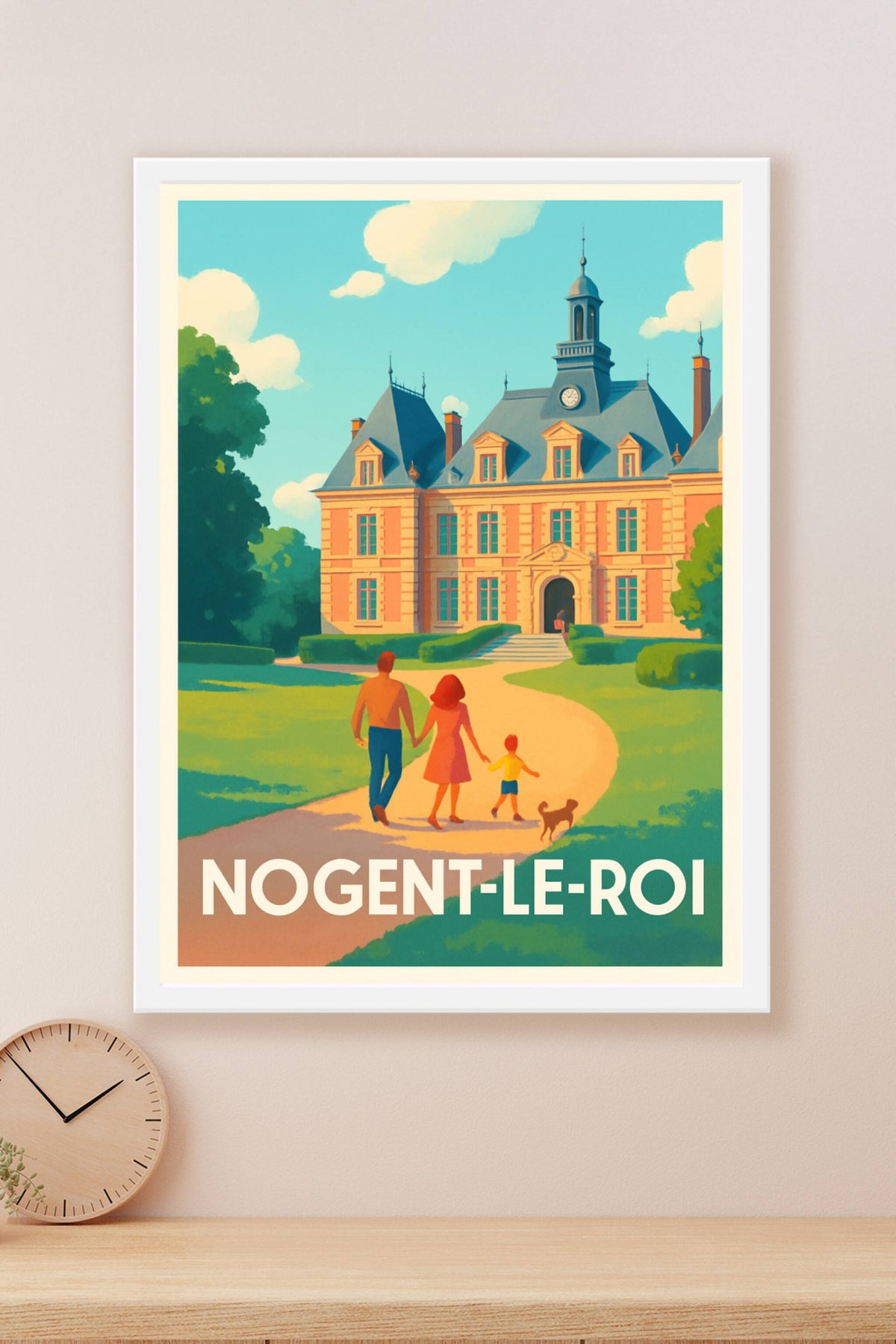 Affiche Nogent-le-Roi — Charme et Sérénité au Château · poster d'art de Nogent-le-Roi