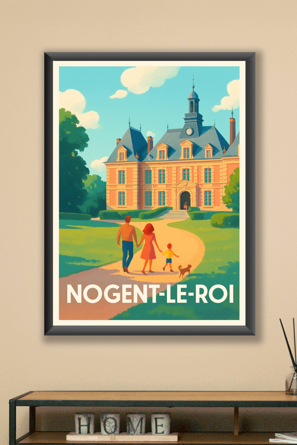 Affiche Nogent-le-Roi — Charme et Sérénité au Château · poster d'art de Nogent-le-Roi