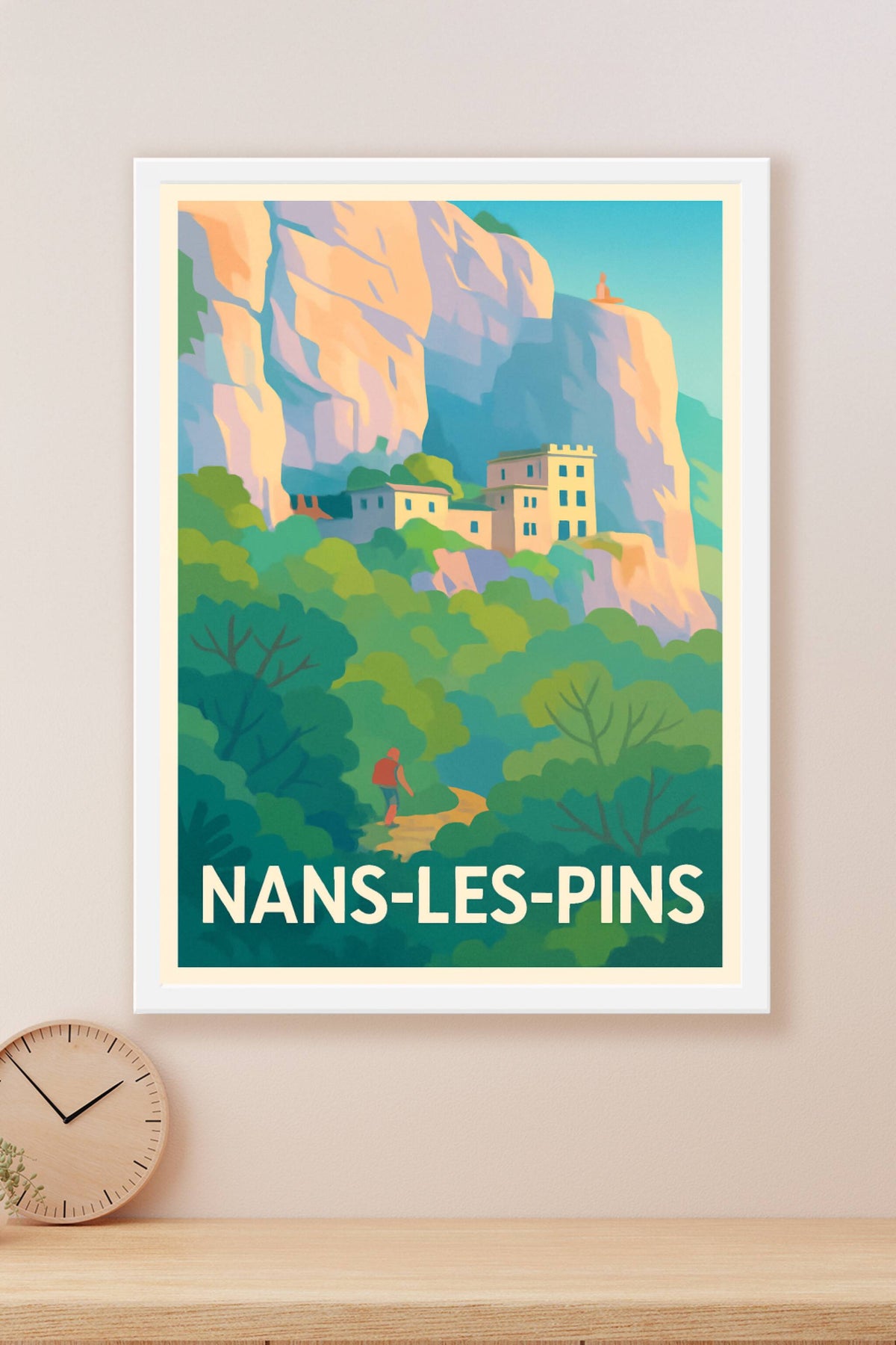 Affiche Nans-les-Pins — Évasion nature et falaises majestueuses · poster d'art de Nans-les-Pins