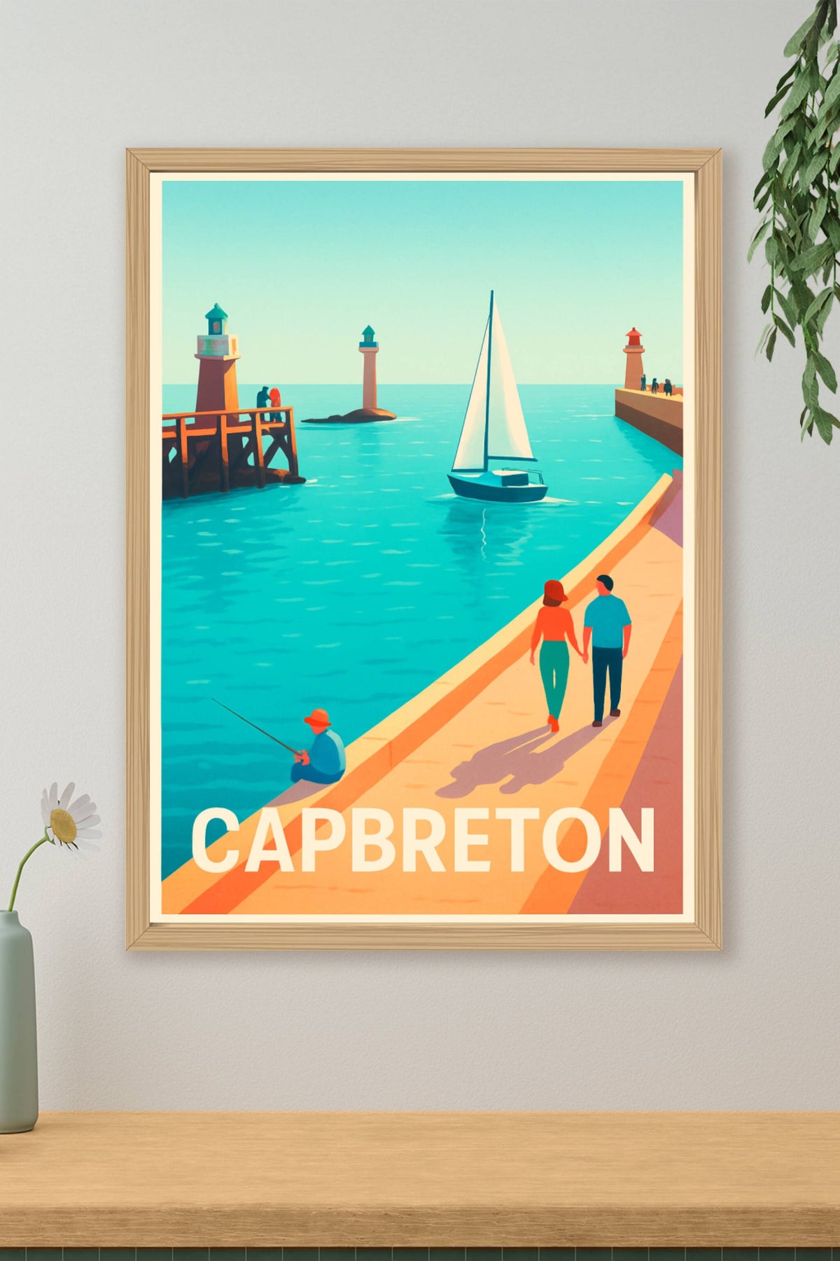 Affiche Capbreton — Escapade côtière ensoleillée · poster d'art de Capbreton
