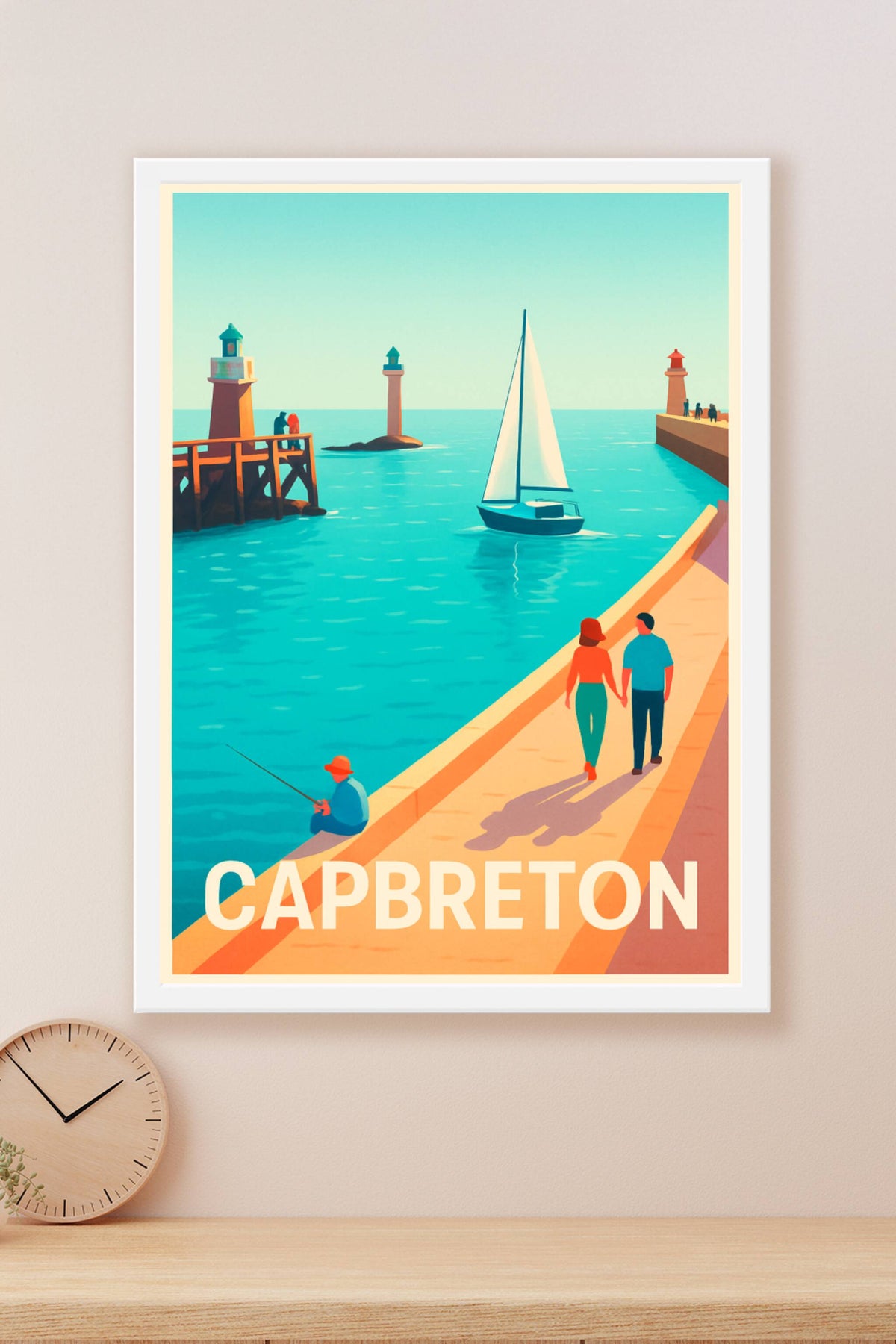 Affiche Capbreton — Escapade côtière ensoleillée · poster d'art de Capbreton