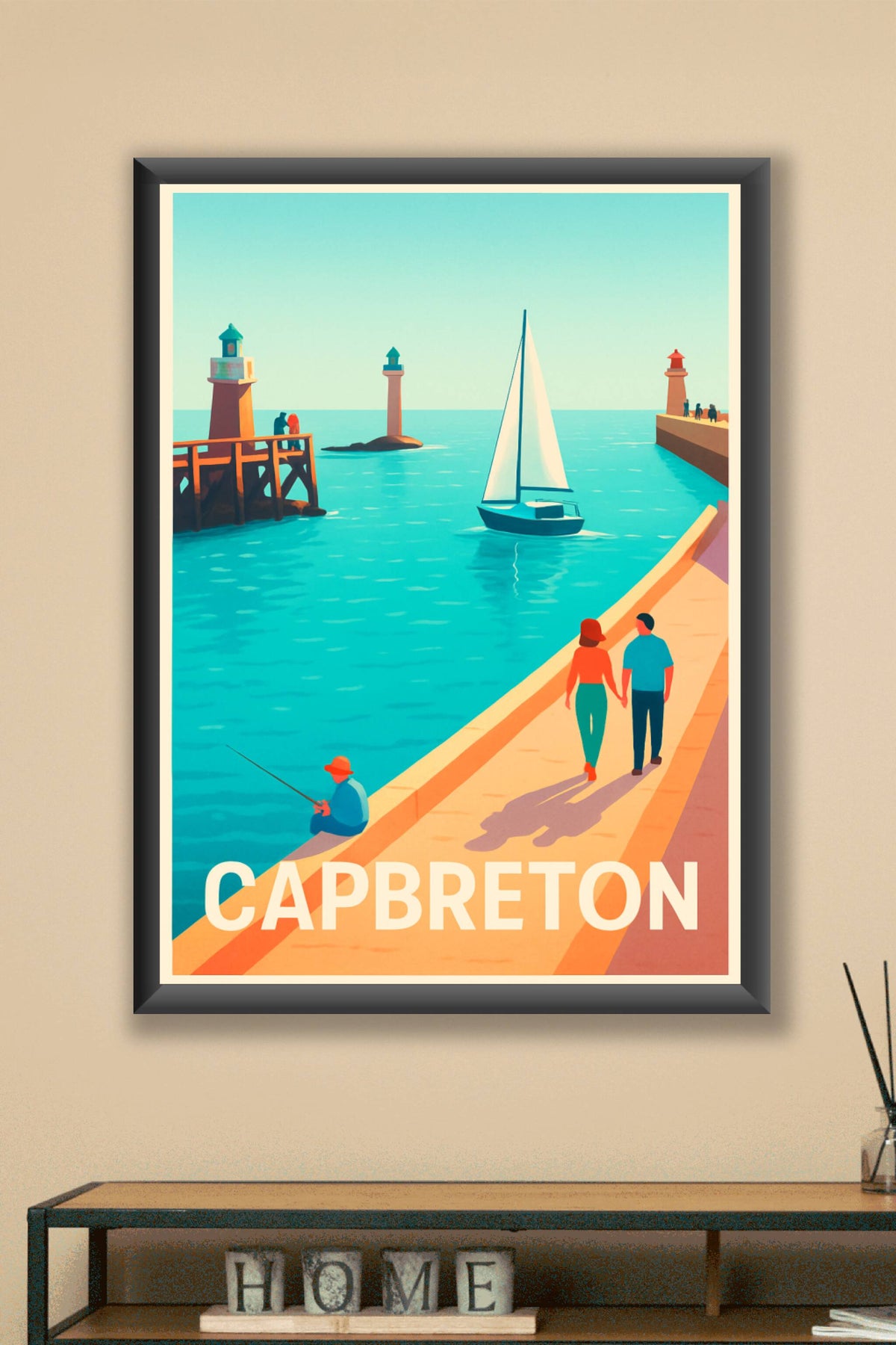 Affiche Capbreton — Escapade côtière ensoleillée · poster d'art de Capbreton