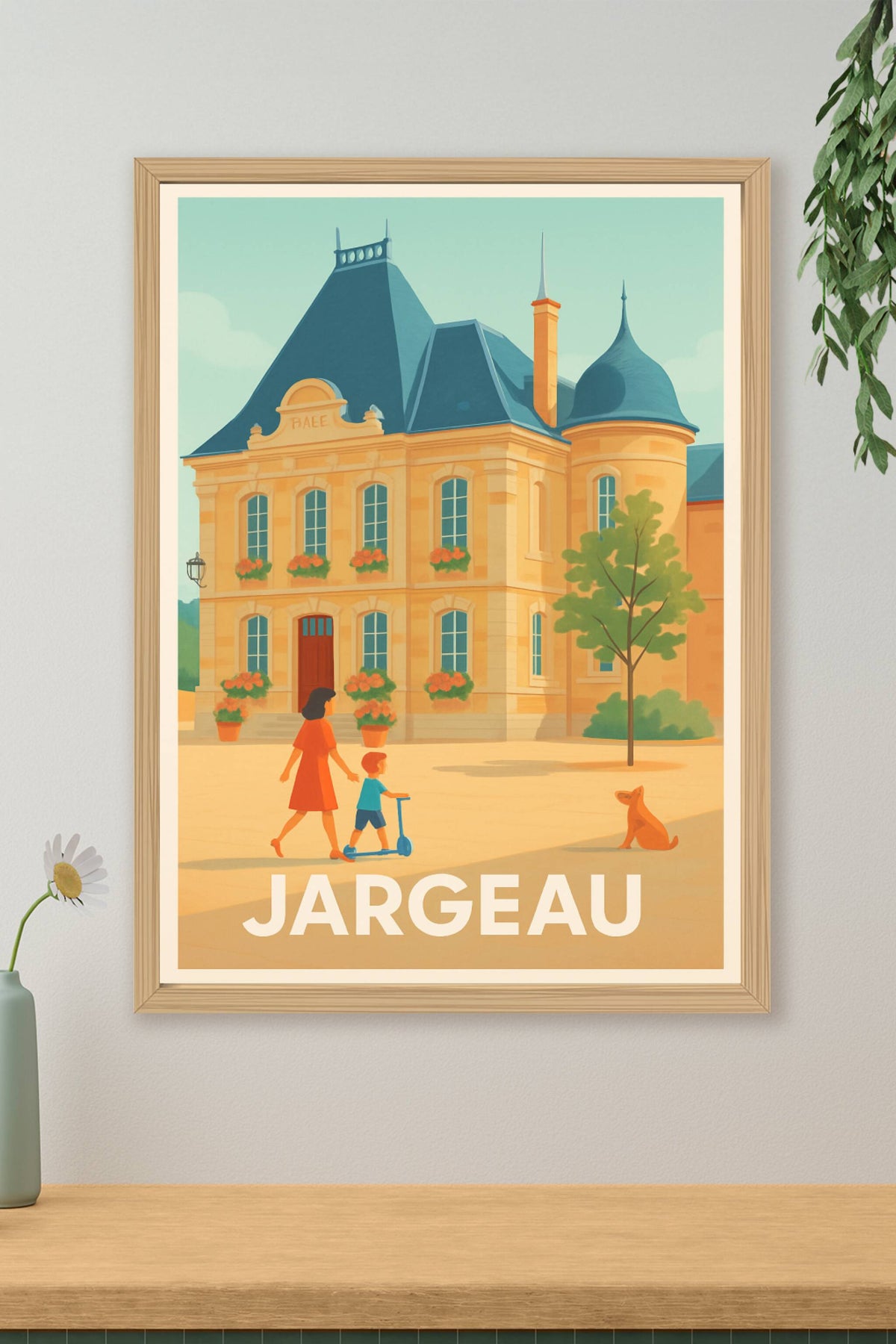 Affiche Jargeau — Douceur de vivre en vallée de la Loire · poster d'art de Jargeau