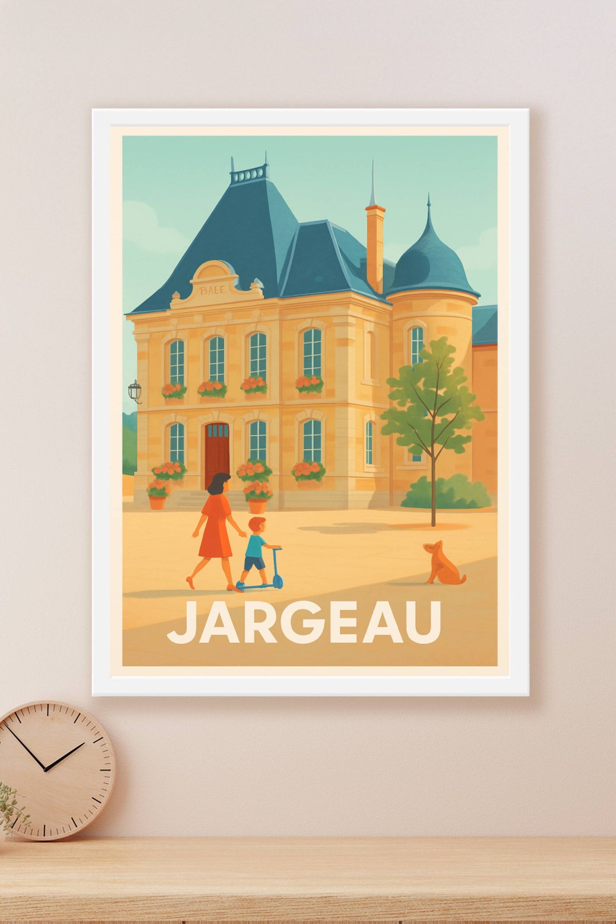 Affiche Jargeau — Douceur de vivre en vallée de la Loire · poster d'art de Jargeau