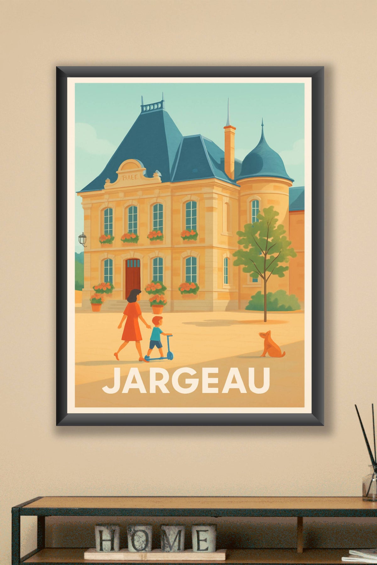 Affiche Jargeau — Douceur de vivre en vallée de la Loire · poster d'art de Jargeau