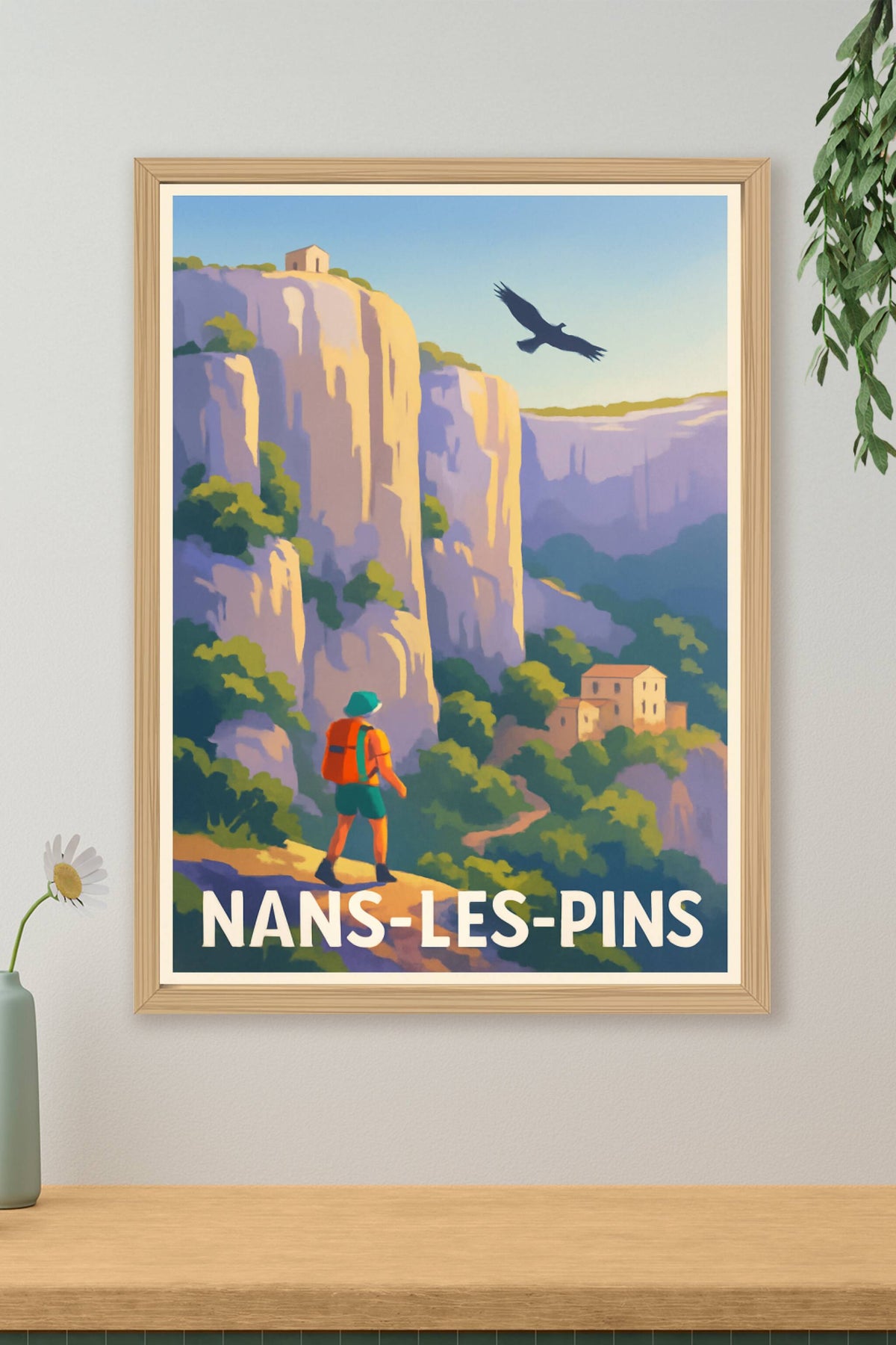 Affiche Nans-les-Pins — L'appel de la nature sauvage · poster d'art de Nans-les-Pins