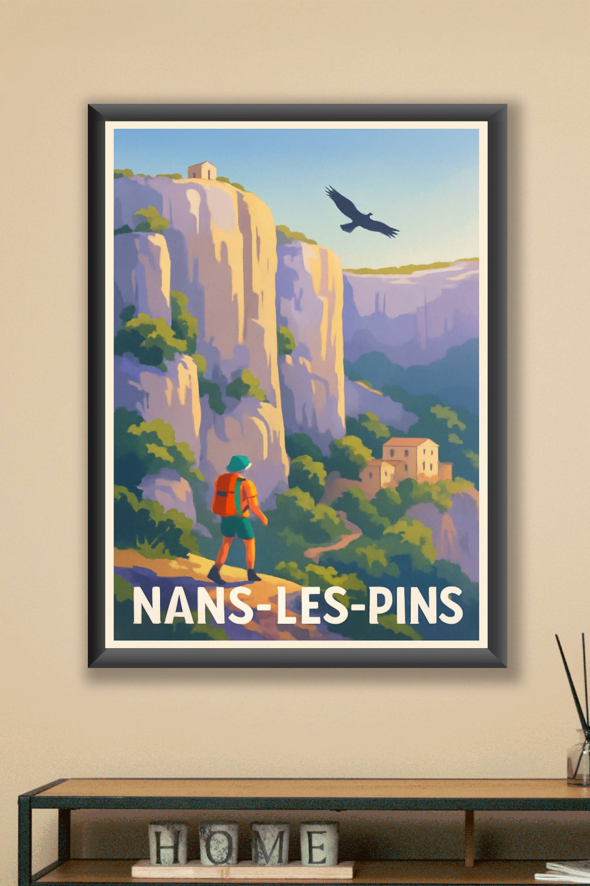 Affiche Nans-les-Pins — L'appel de la nature sauvage · poster d'art de Nans-les-Pins