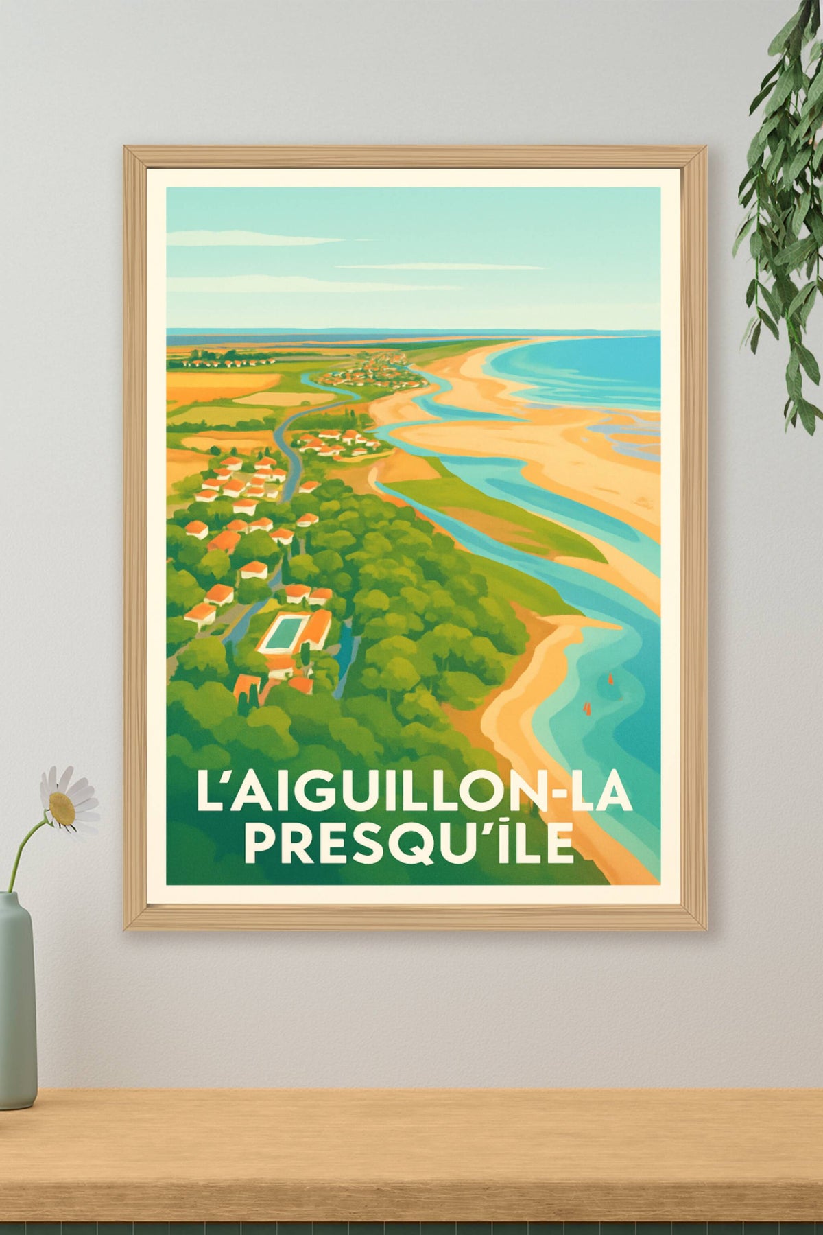 Affiche L'Aiguillon-sur-Mer — Évasion sur la presqu’île · poster d'art de L'Aiguillon-sur-Mer