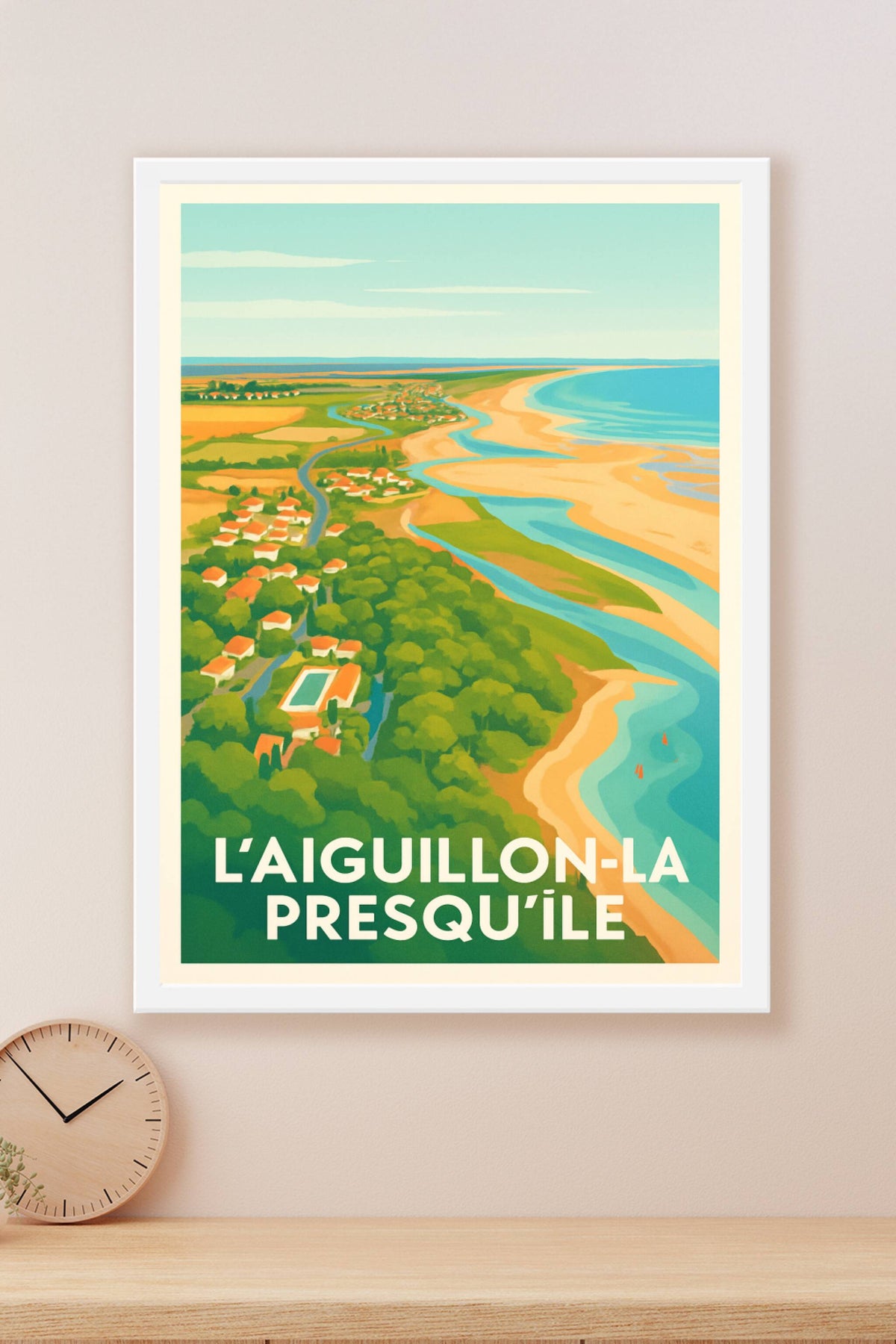 Affiche L'Aiguillon-sur-Mer — Évasion sur la presqu’île · poster d'art de L'Aiguillon-sur-Mer