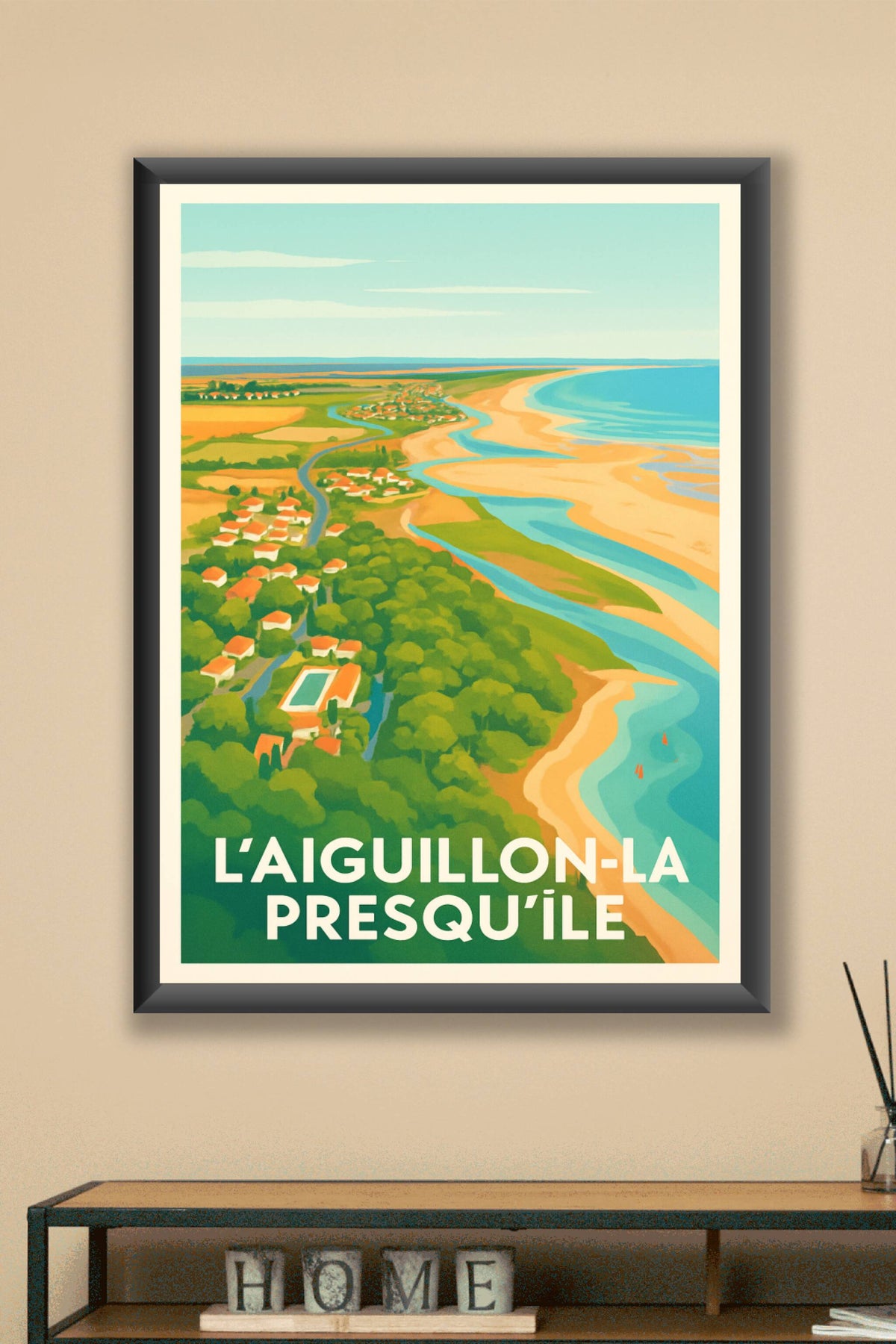 Affiche L'Aiguillon-sur-Mer — Évasion sur la presqu’île · poster d'art de L'Aiguillon-sur-Mer