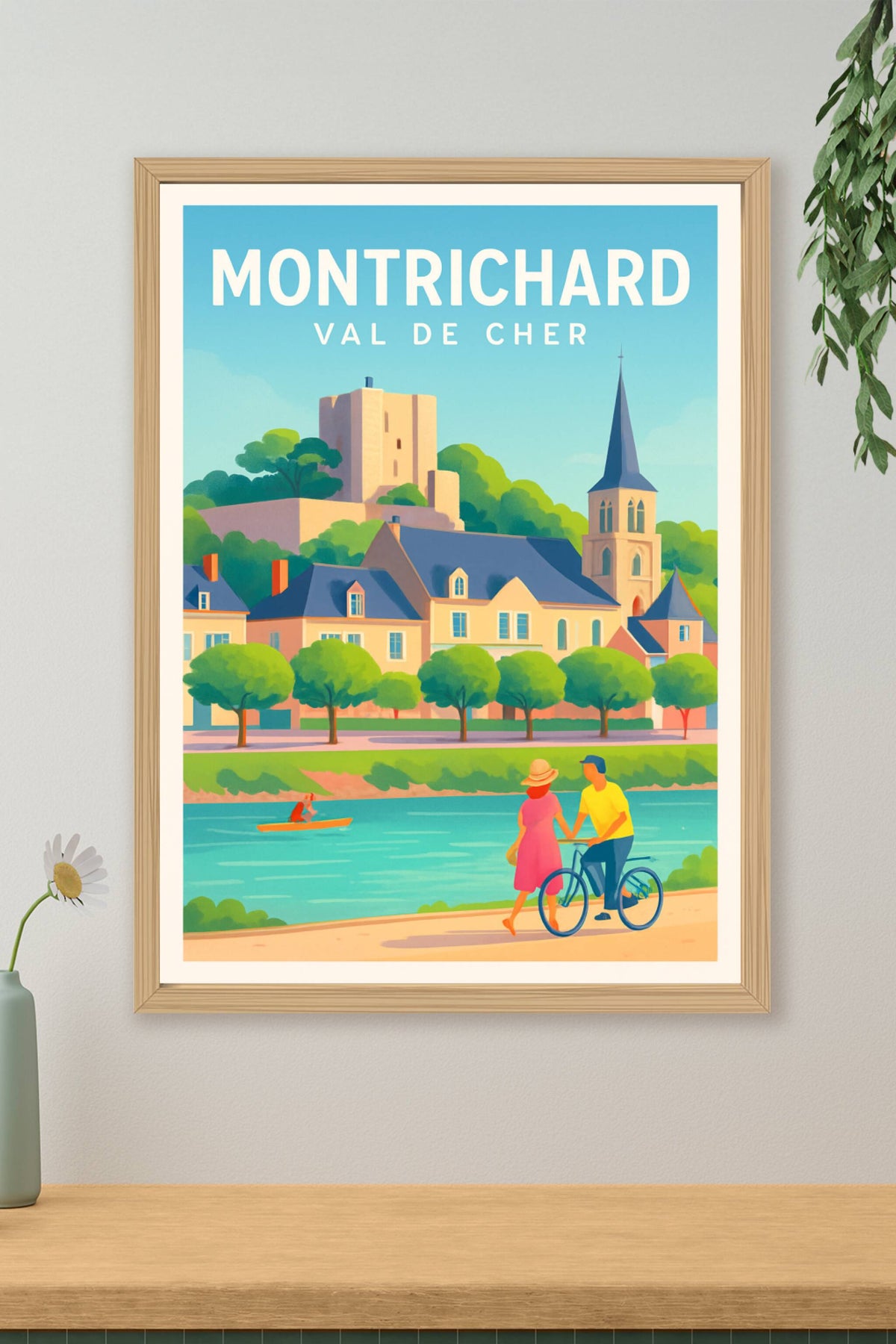 Affiche Montrichard — Évasion au cœur du Val de Cher · poster d'art de Montrichard