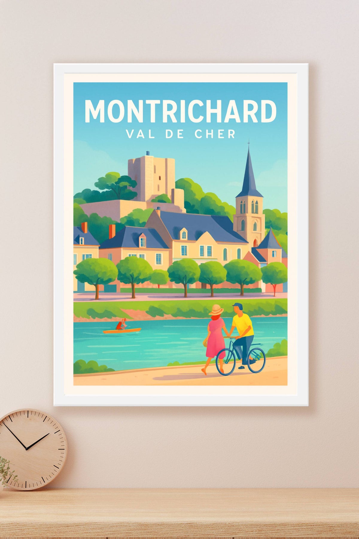 Affiche Montrichard — Évasion au cœur du Val de Cher · poster d'art de Montrichard