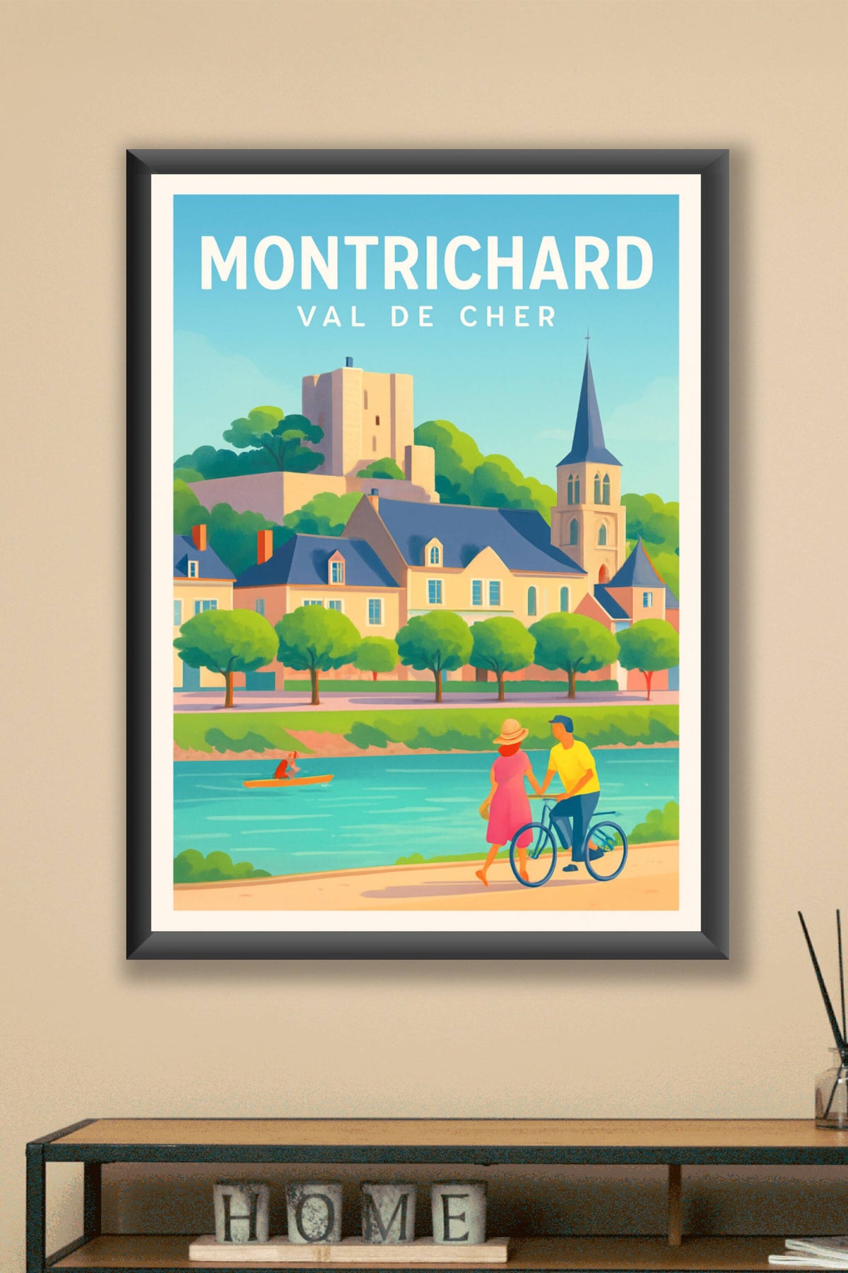 Affiche Montrichard — Évasion au cœur du Val de Cher · poster d'art de Montrichard
