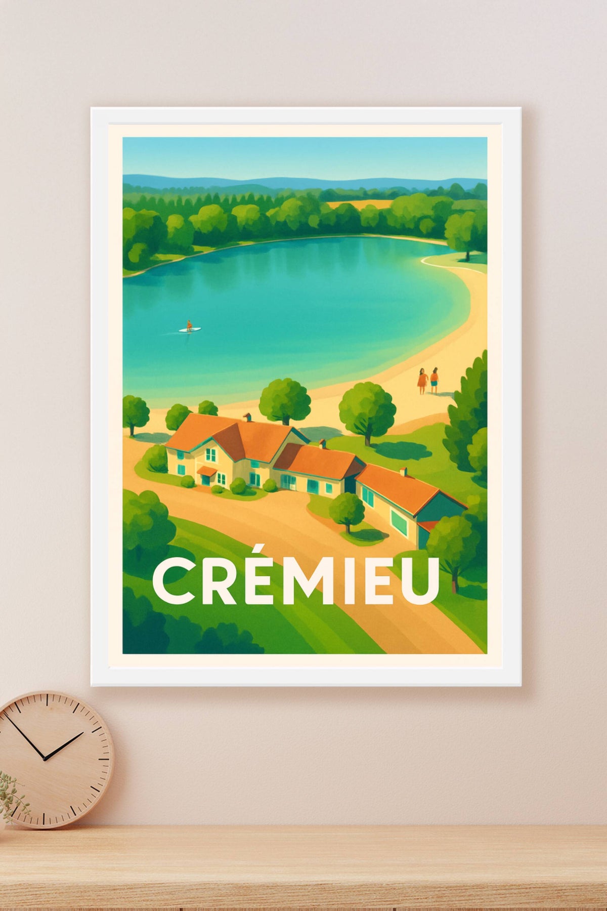 Affiche Crémieu — Évasion au bord de l'eau paisible · poster d'art de Crémieu